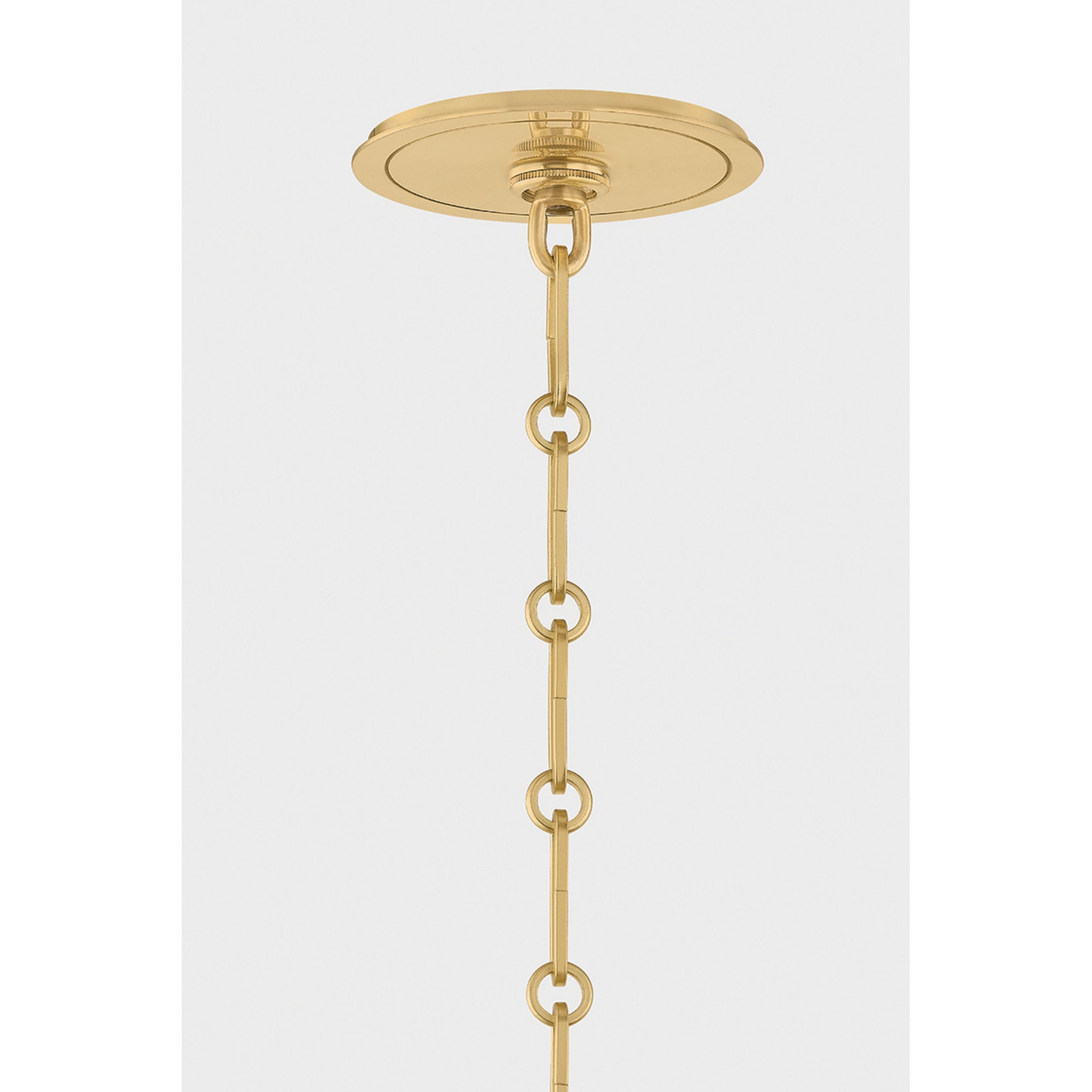 Clivedon 5-Light Chandelier in Aged Brass by Mark D. Sikes 27.5W x 20.25H (Soft Crimson)