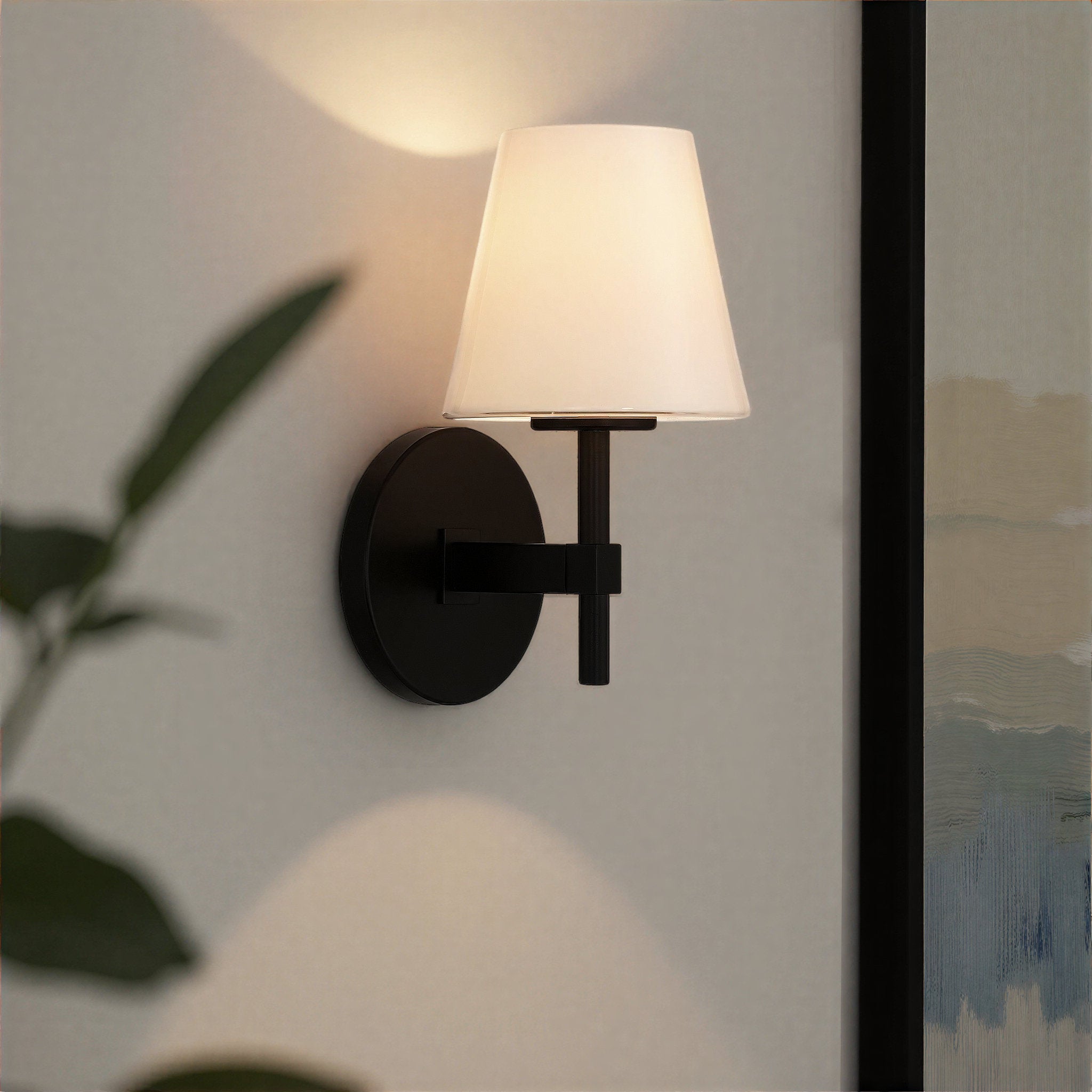 Colton 6'' Black Sconce Black 6"W x 11.5"H x 7.5"D