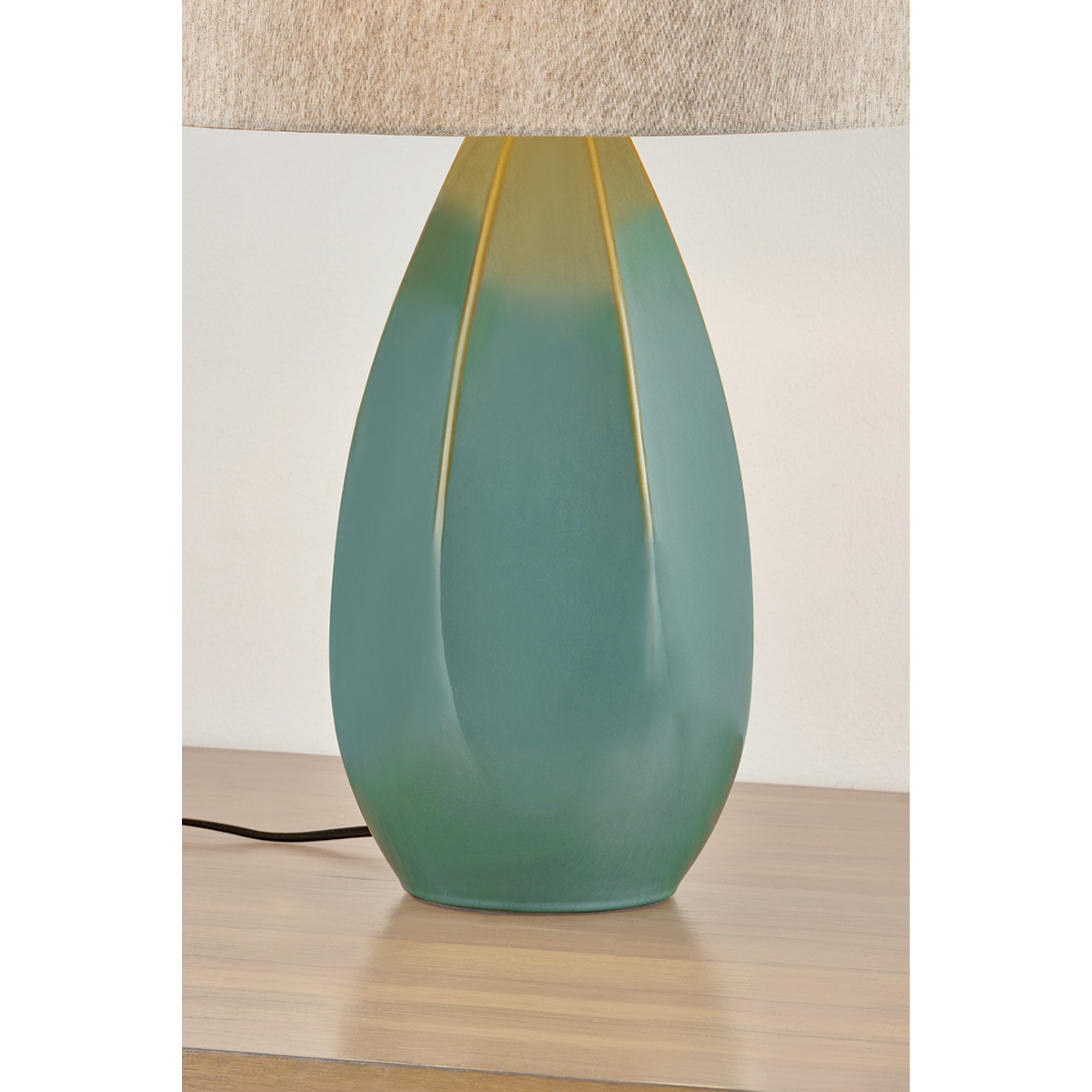 Colwyn 1-Light Table Lamp in Aged Brass 20W x 29.5H (Ceramic Celadon Wash)