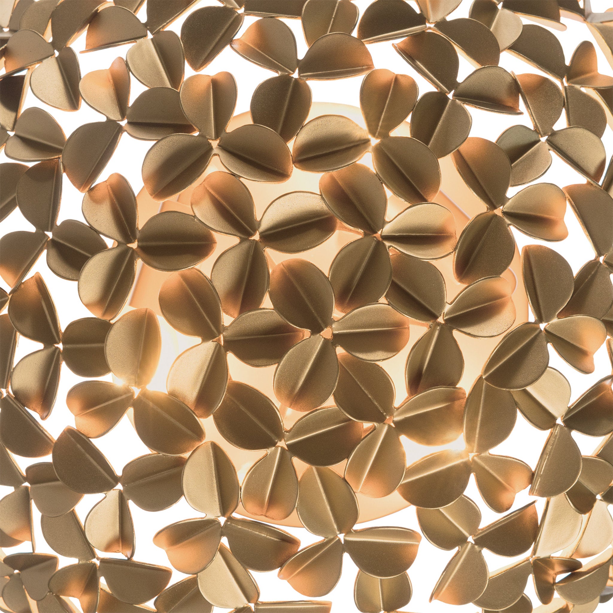 Cora 16'' Soft Gold Flush Mount Gold 16"W x 7.25"H x 16"D
