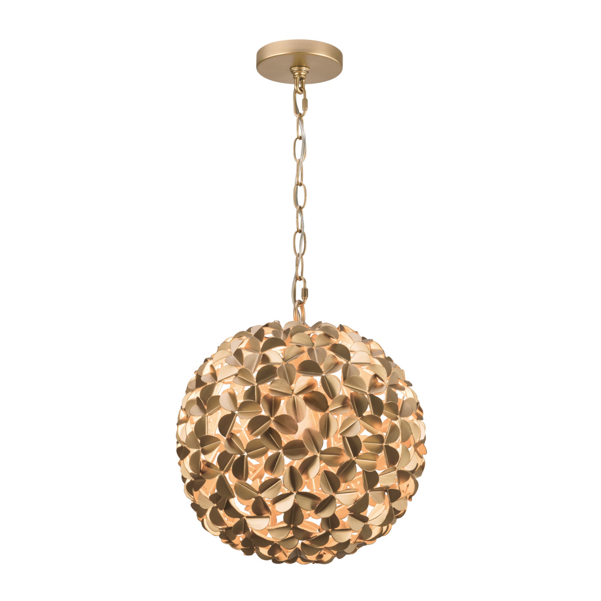 Cora 13'' Soft Gold Chandelier Gold 13"W x 13.75"H x 13"D