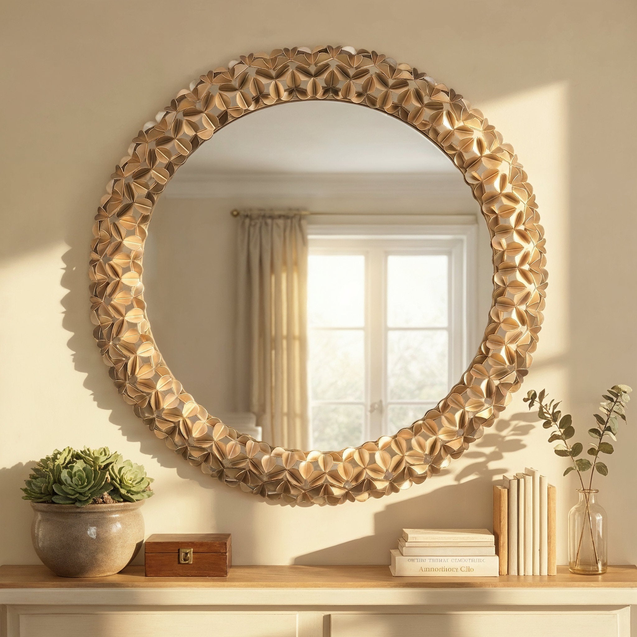 Cora 30'' Soft Gold Mirror Gold 30"W x 30"H x 2.25"D