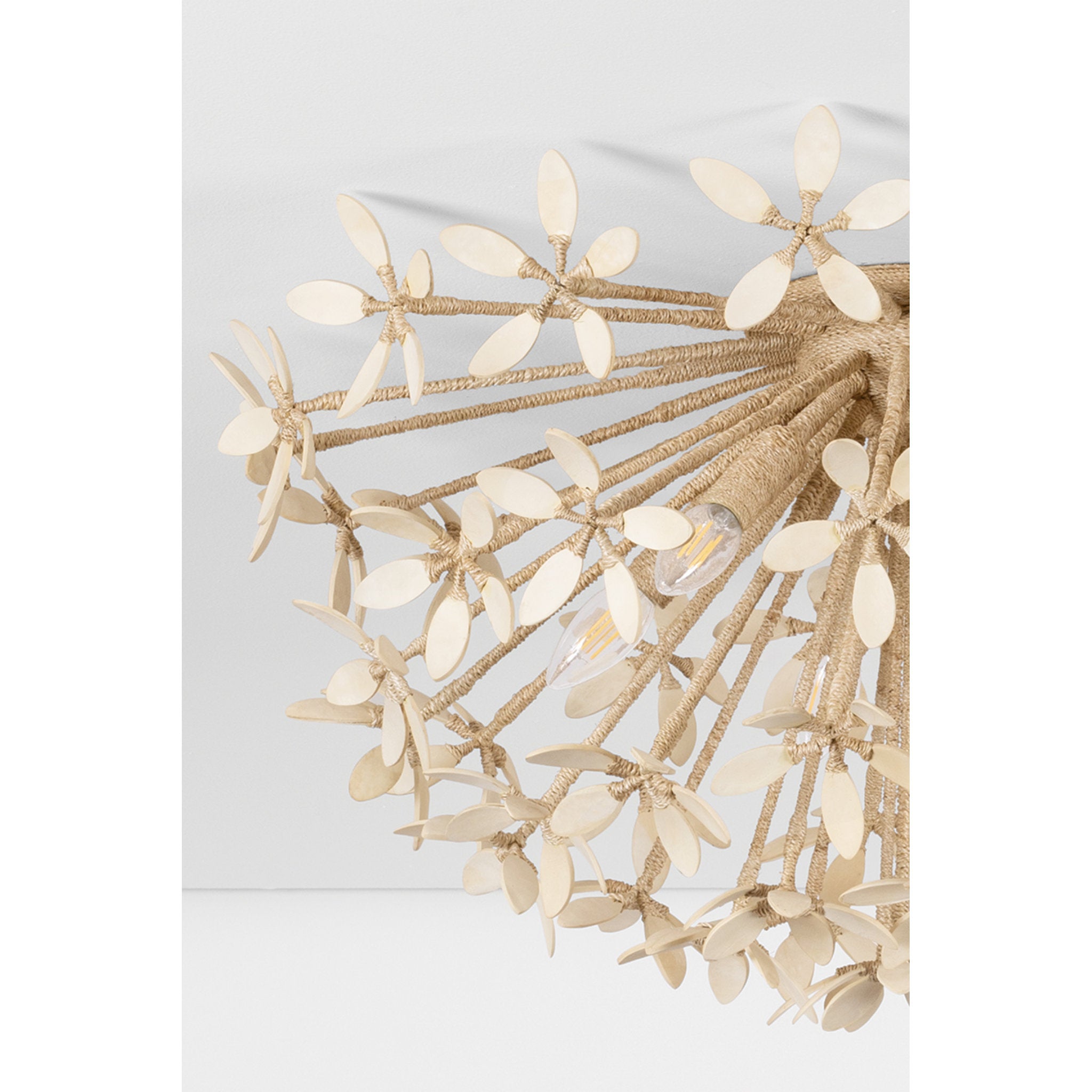 Corfu 6-Light Semi Flush in Ivory Coco 30W x 15.25H