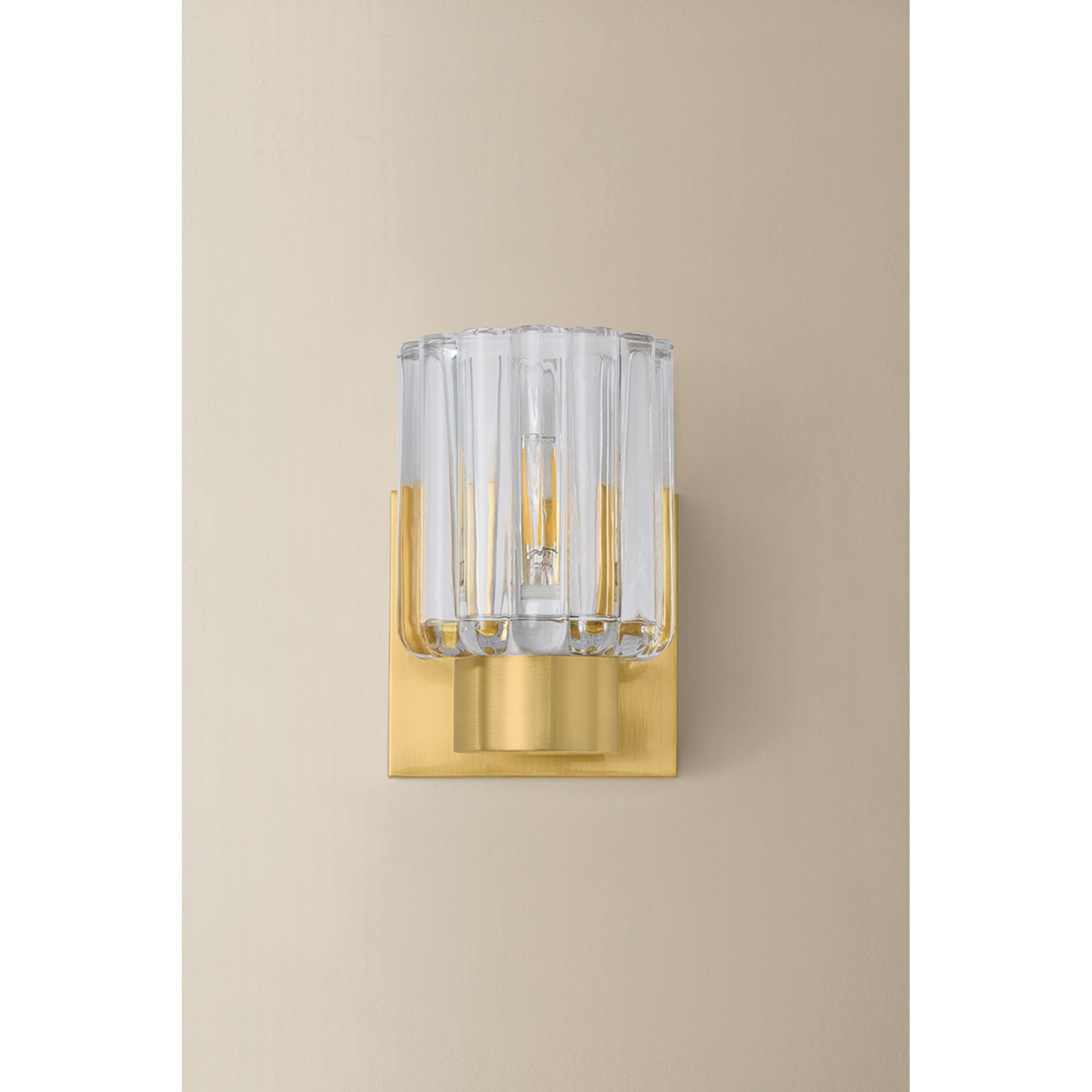Danae 1-Light Bath and Vanity in Aged Brass 5L x 4.25W x 6.25H