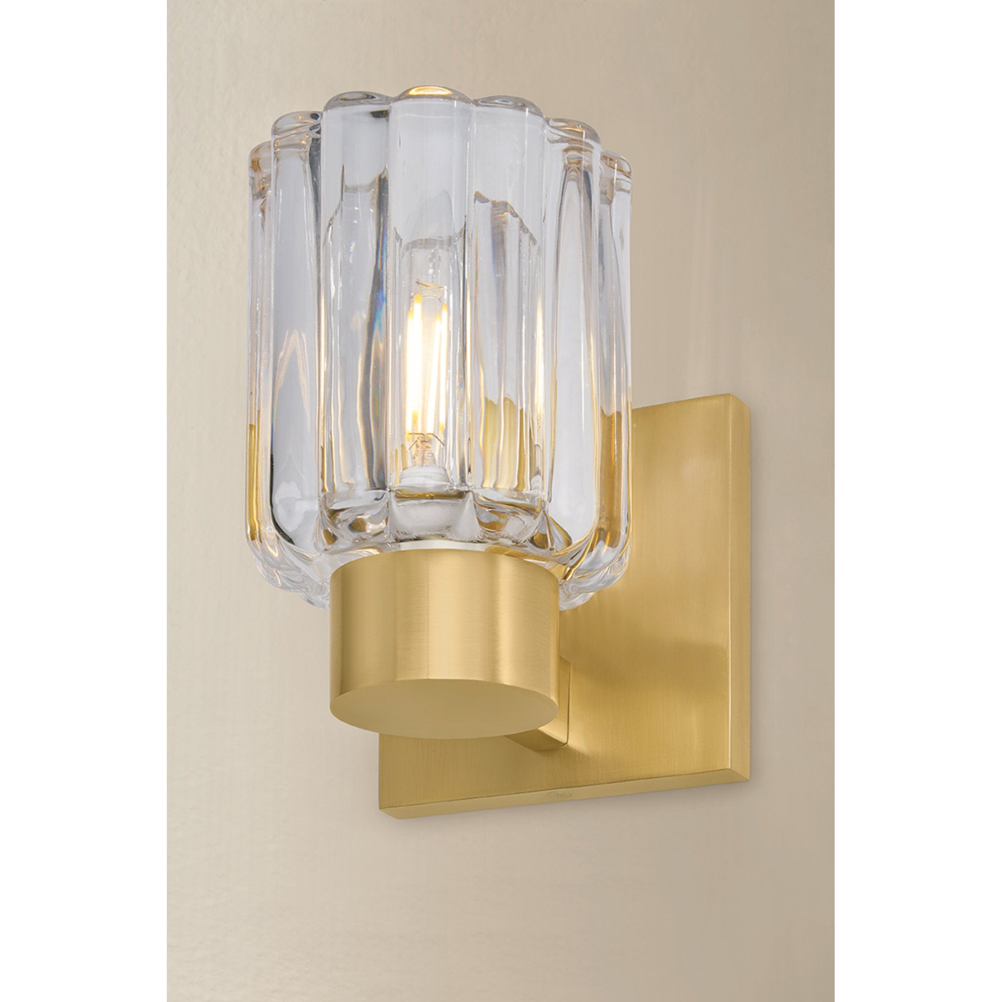 Danae 1-Light Bath and Vanity in Aged Brass 5L x 4.25W x 6.25H