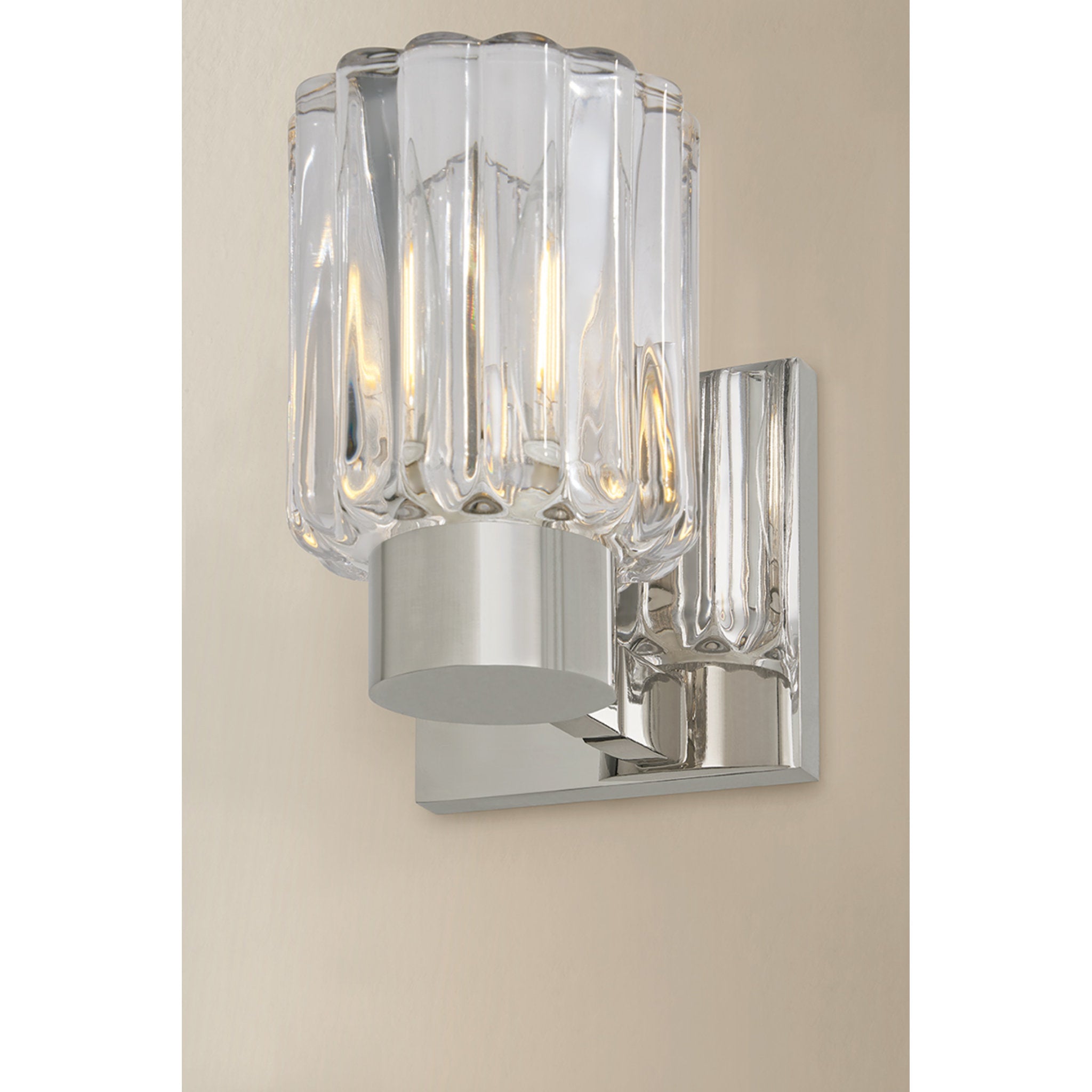 Danae 1-Light Bath and Vanity in Polished Nickel 5L x 4.25W x 6.25H