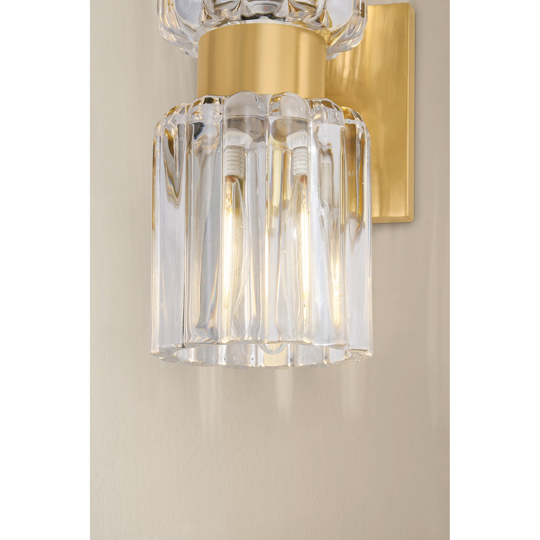 Danae 2-Light Bath and Vanity in Aged Brass 5L x 4.25W x 10.5H