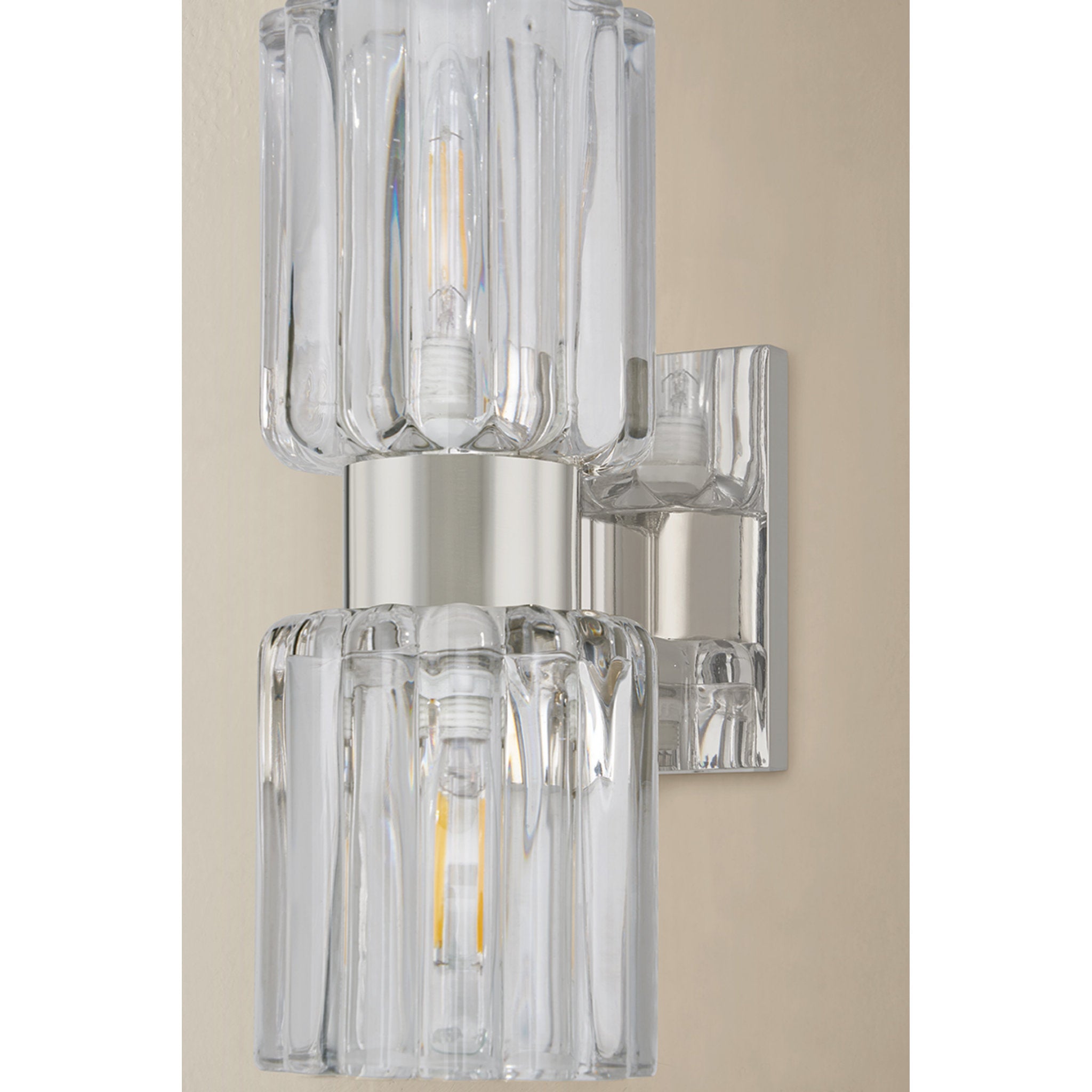 Danae 2-Light Bath and Vanity in Polished Nickel 5L x 4.25W x 10.5H
