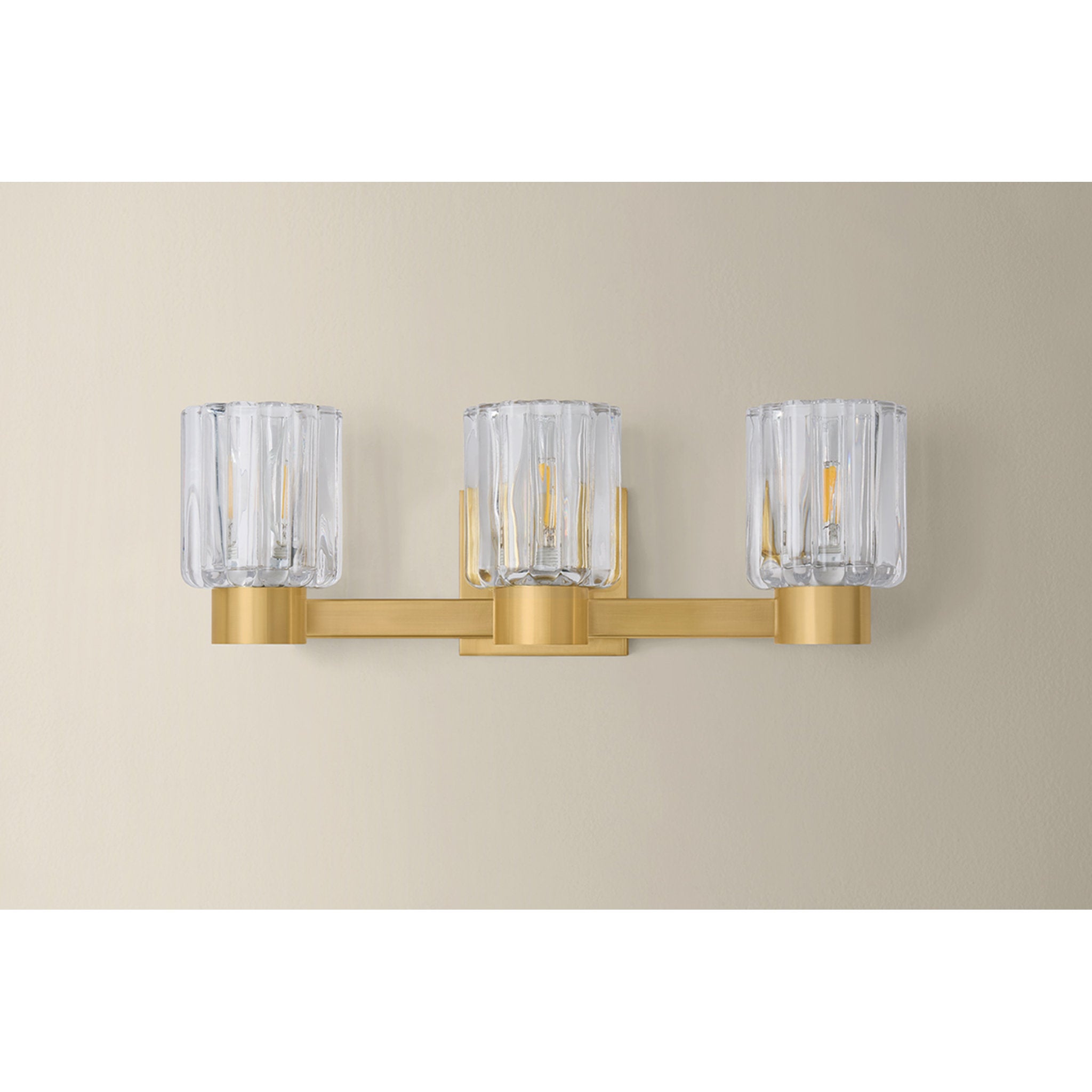 Danae 3-Light Bath and Vanity in Aged Brass 5L x 18W x 6.25H