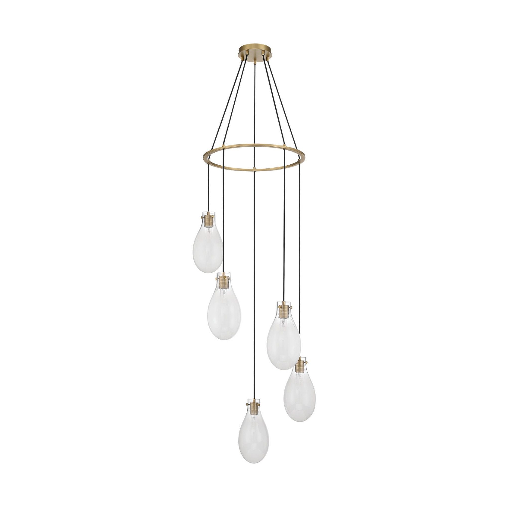 Davis 23.25" LED Multi-Light Gold Pendant 5-Light 23.25"W x 20"H x 23.25"D