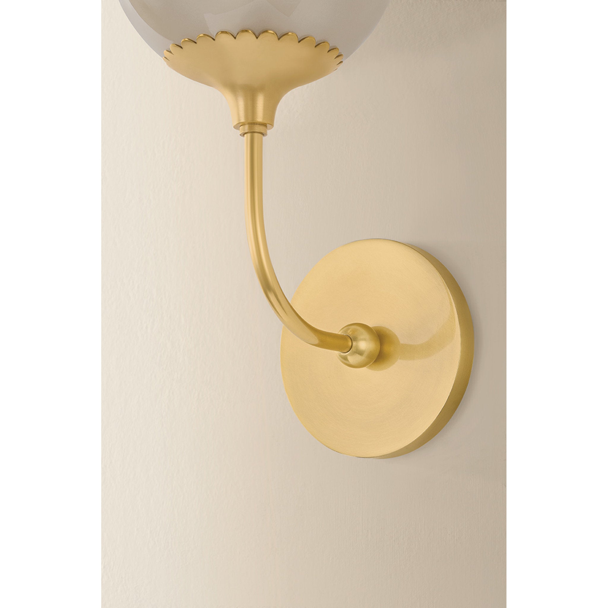 Daya 1-Light Wall Sconce in Aged Brass 7.5L x 6W x 12.5H
