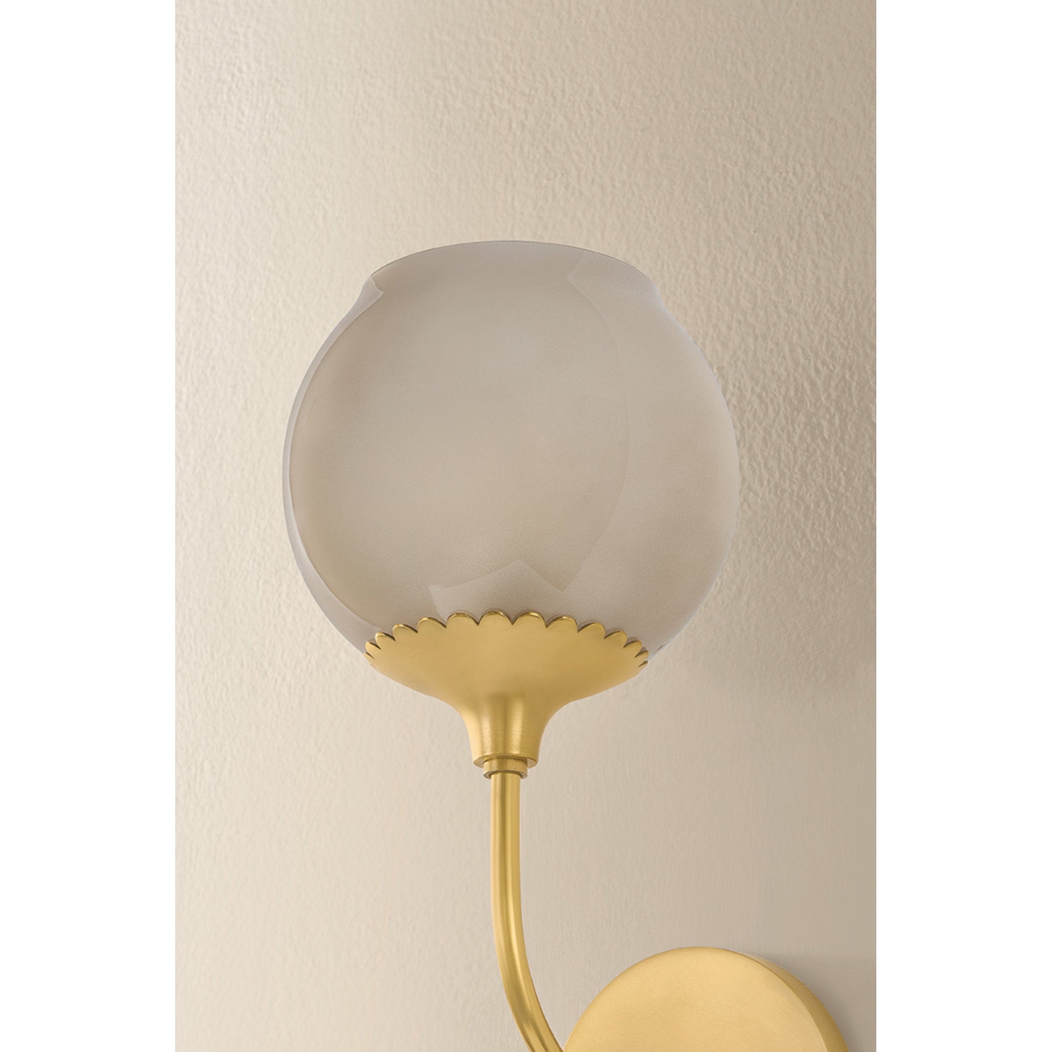 Daya 1-Light Wall Sconce in Aged Brass 7.5L x 6W x 12.5H