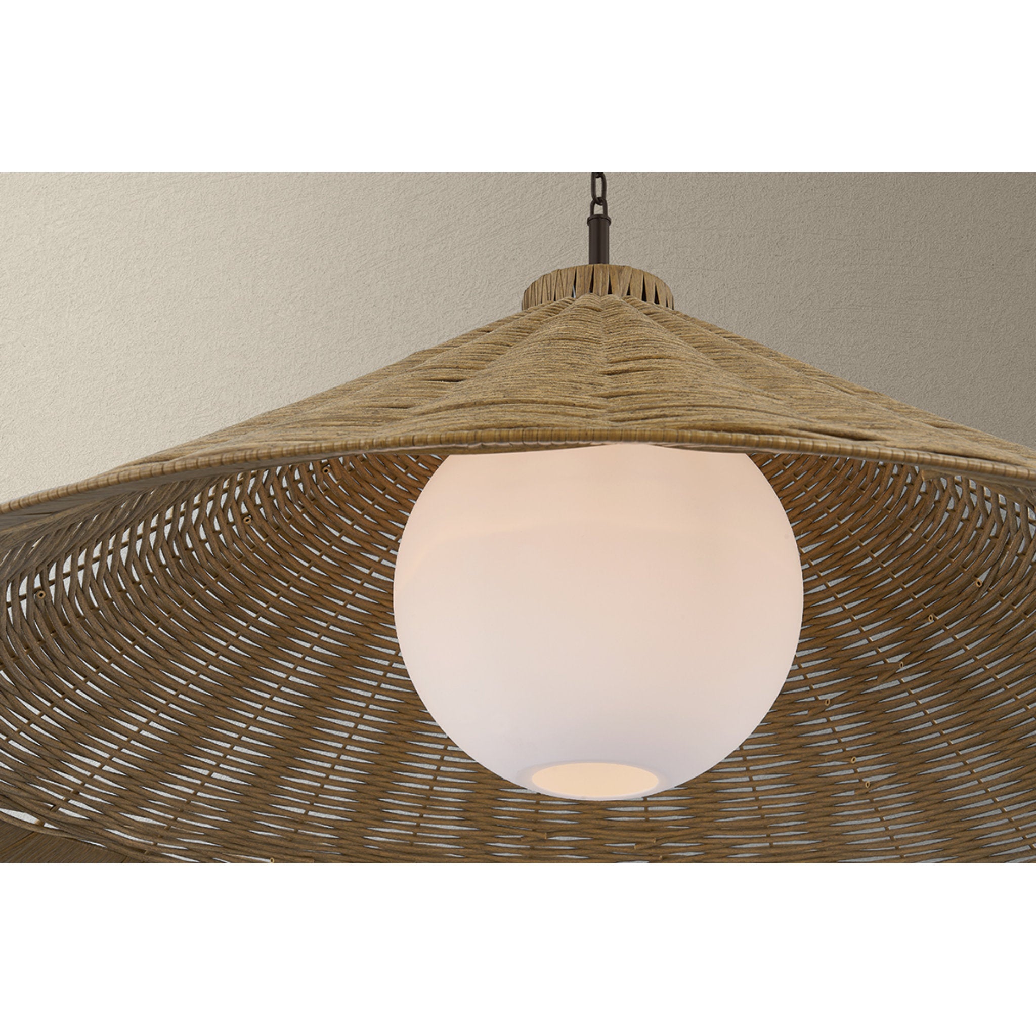 Devlin 1-Light Exterior Pendant in Bronze 44W x 19H
