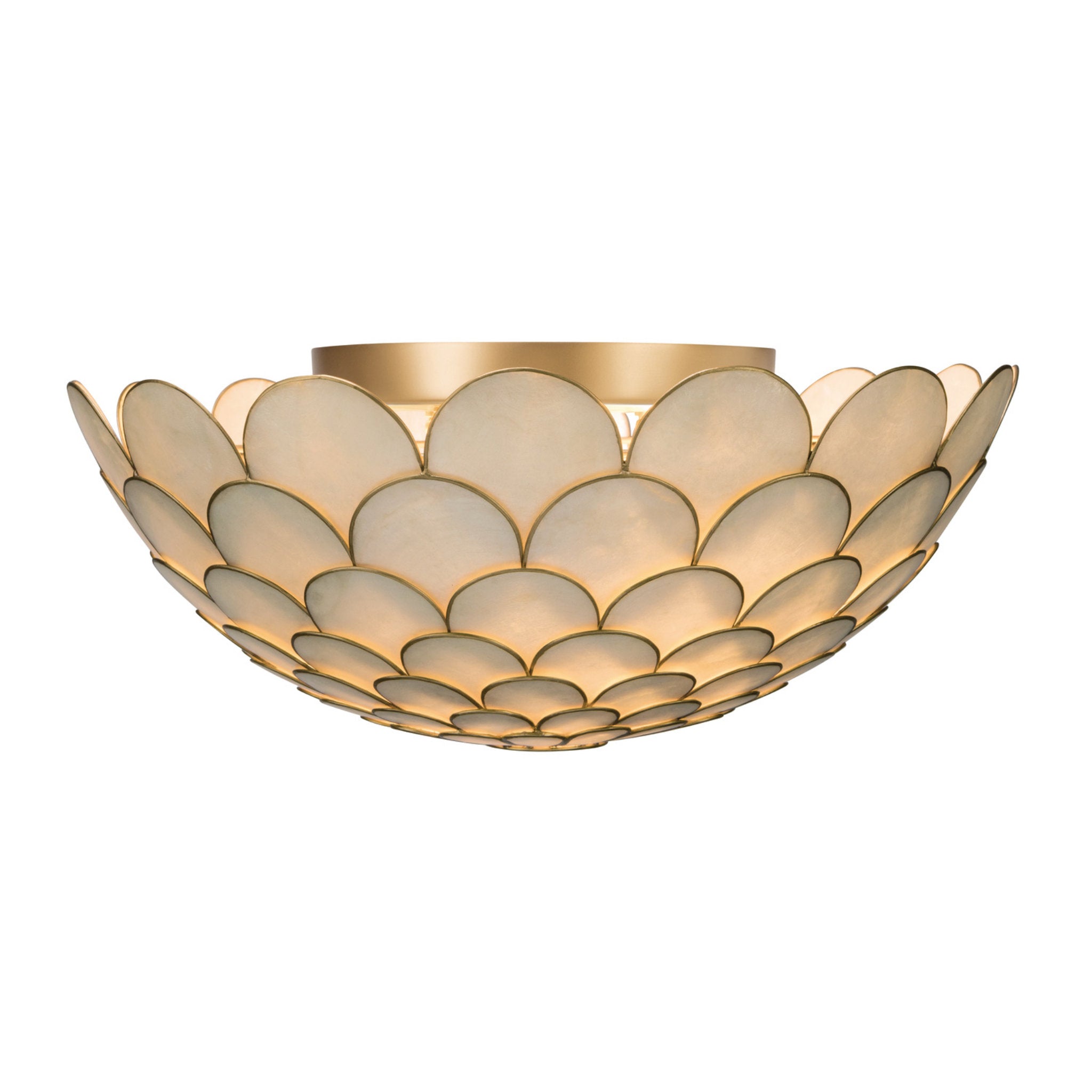 Darby 16'' LED Soft Gold Semi Flush Mount Gold 16"W x 7"H x 16"D