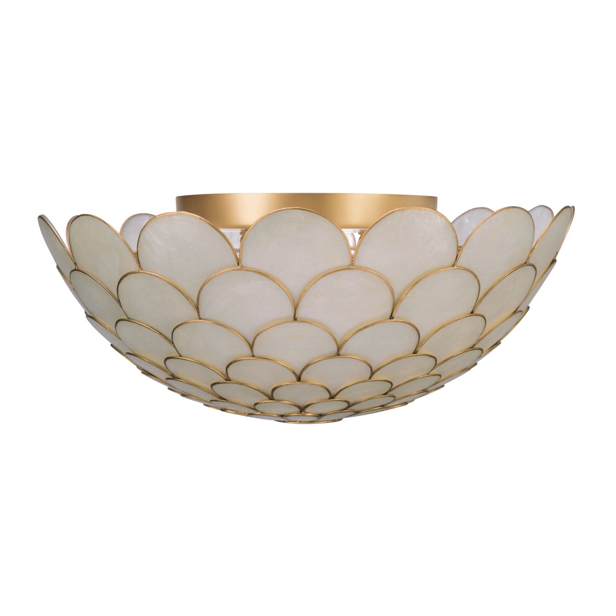 Darby 16'' LED Soft Gold Semi Flush Mount Gold 16"W x 7"H x 16"D