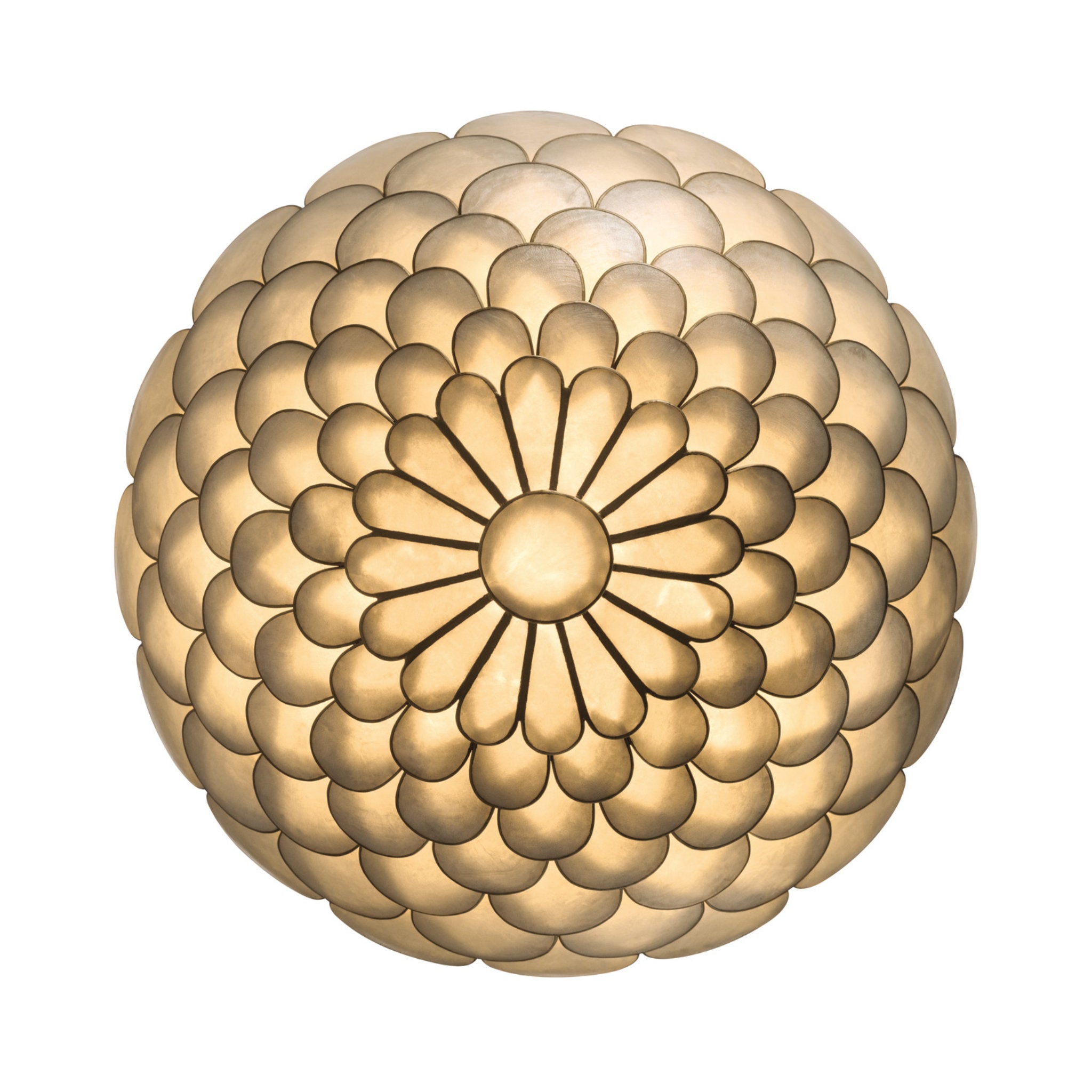 Darby 16'' LED Soft Gold Semi Flush Mount Gold 16"W x 7"H x 16"D