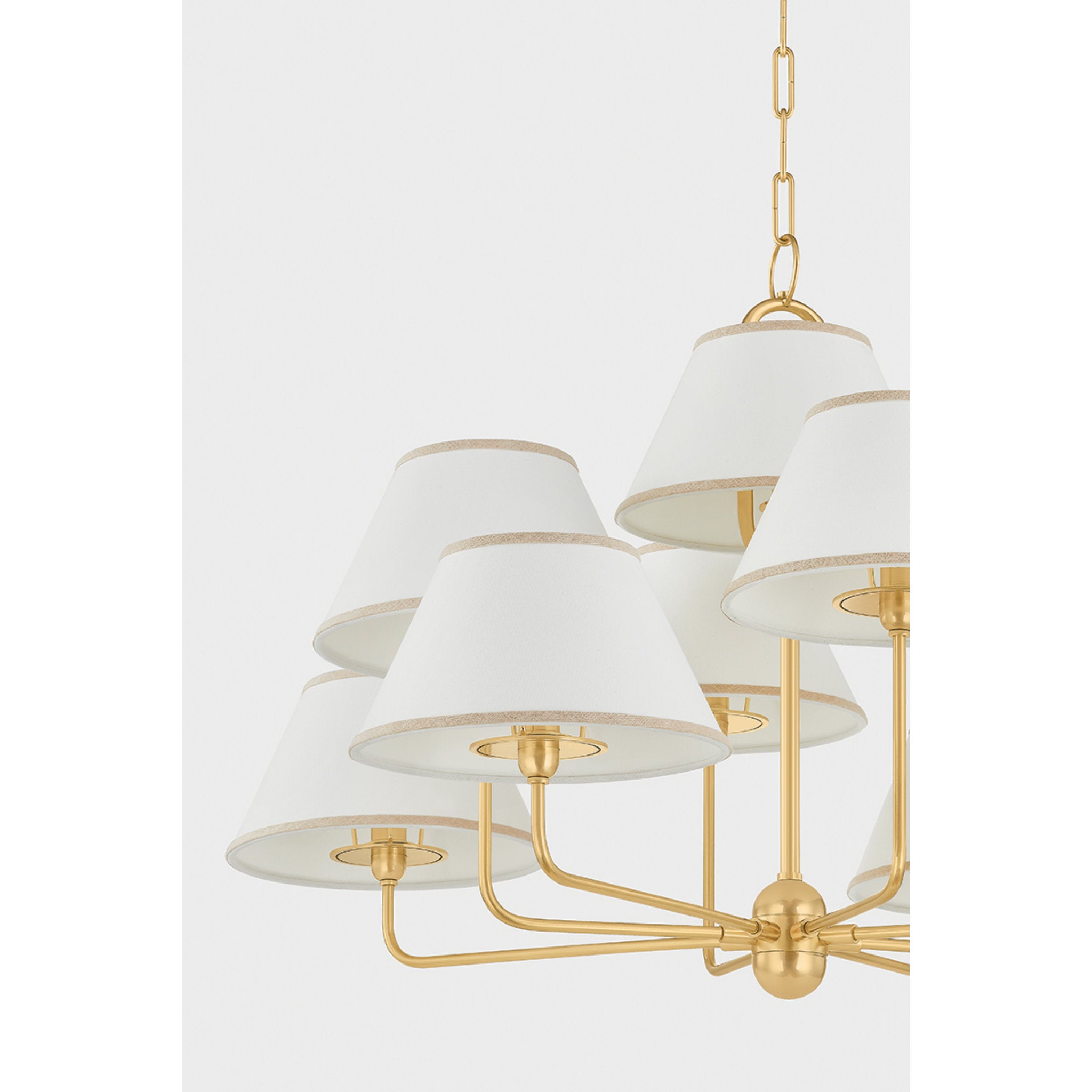Durland 9-Light Chandelier in Aged Brass 40.5W x 25H