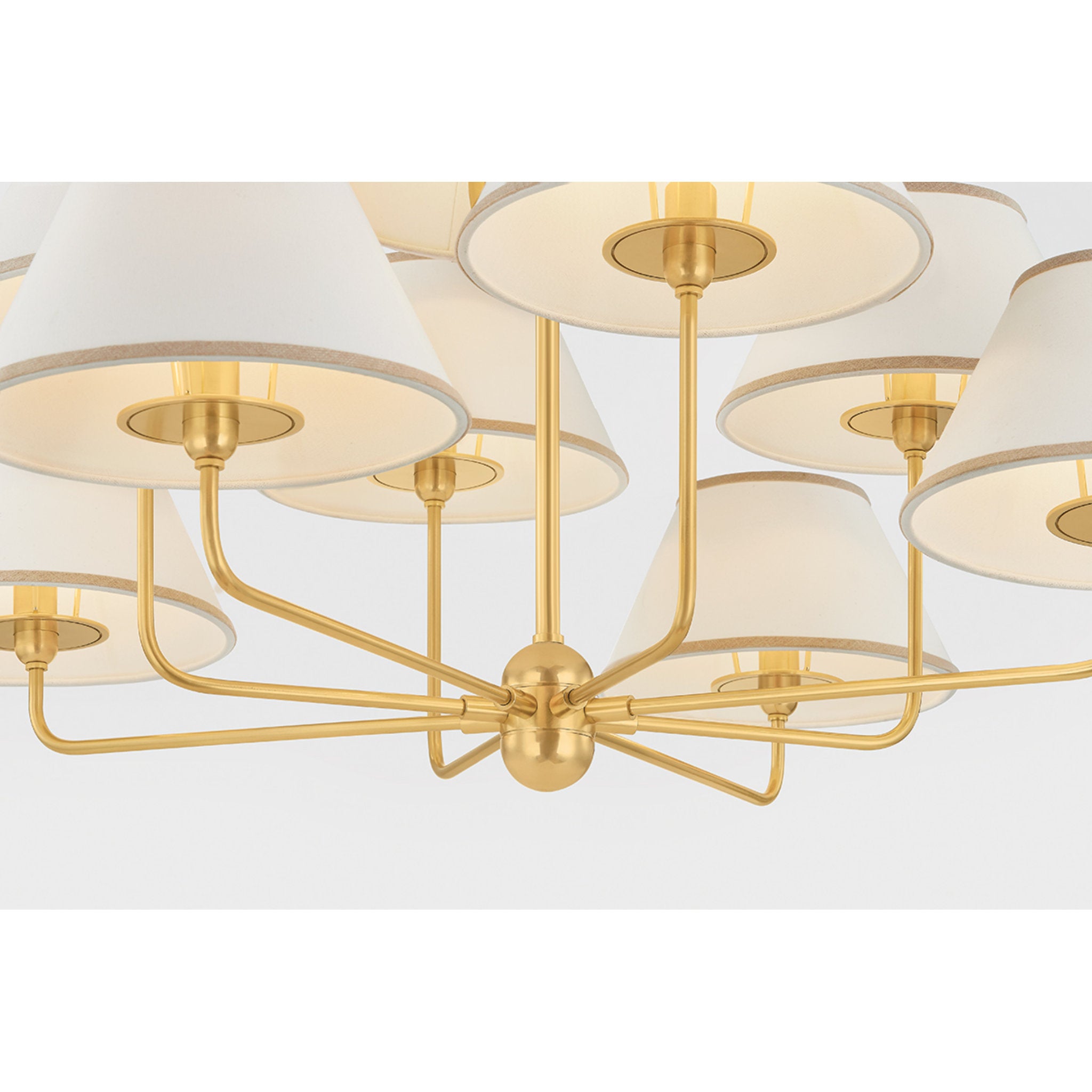 Durland 9-Light Chandelier in Aged Brass 40.5W x 25H