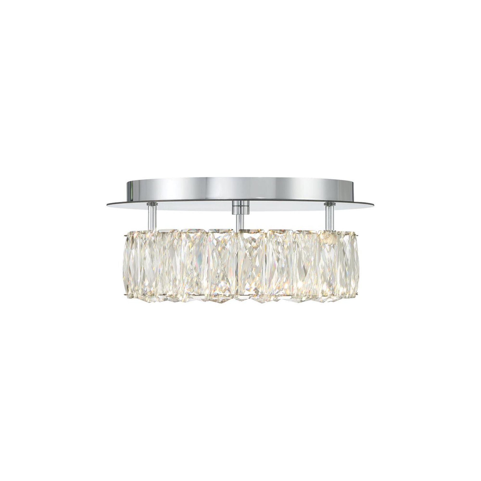 Kinsley 12'' Polished Chrome Flush Mount Silver 12"W x 5"H x 12"D