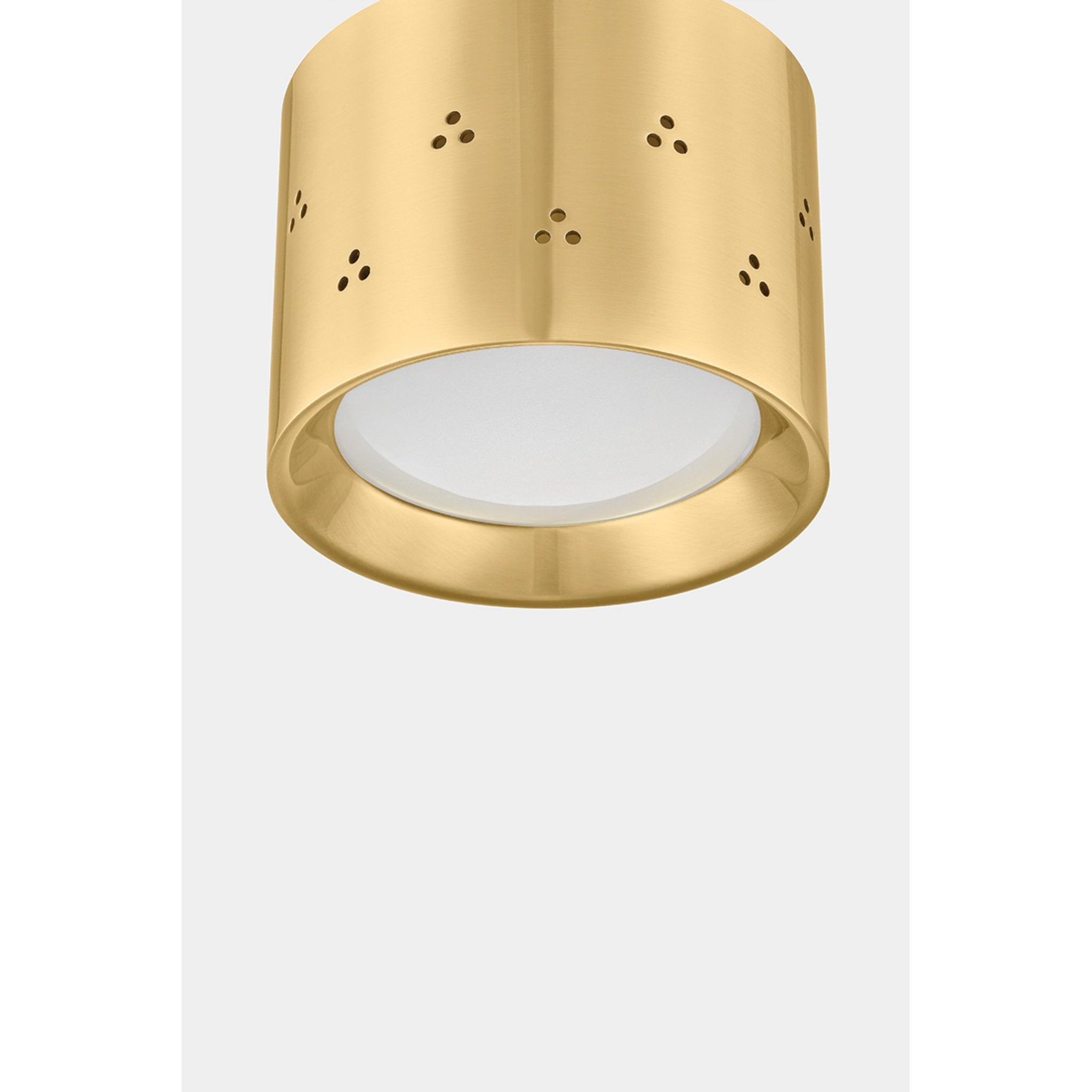 Edisto 1-Light Flush Mount in Aged Brass by Cortney Bishop 4.5W x 3.5H