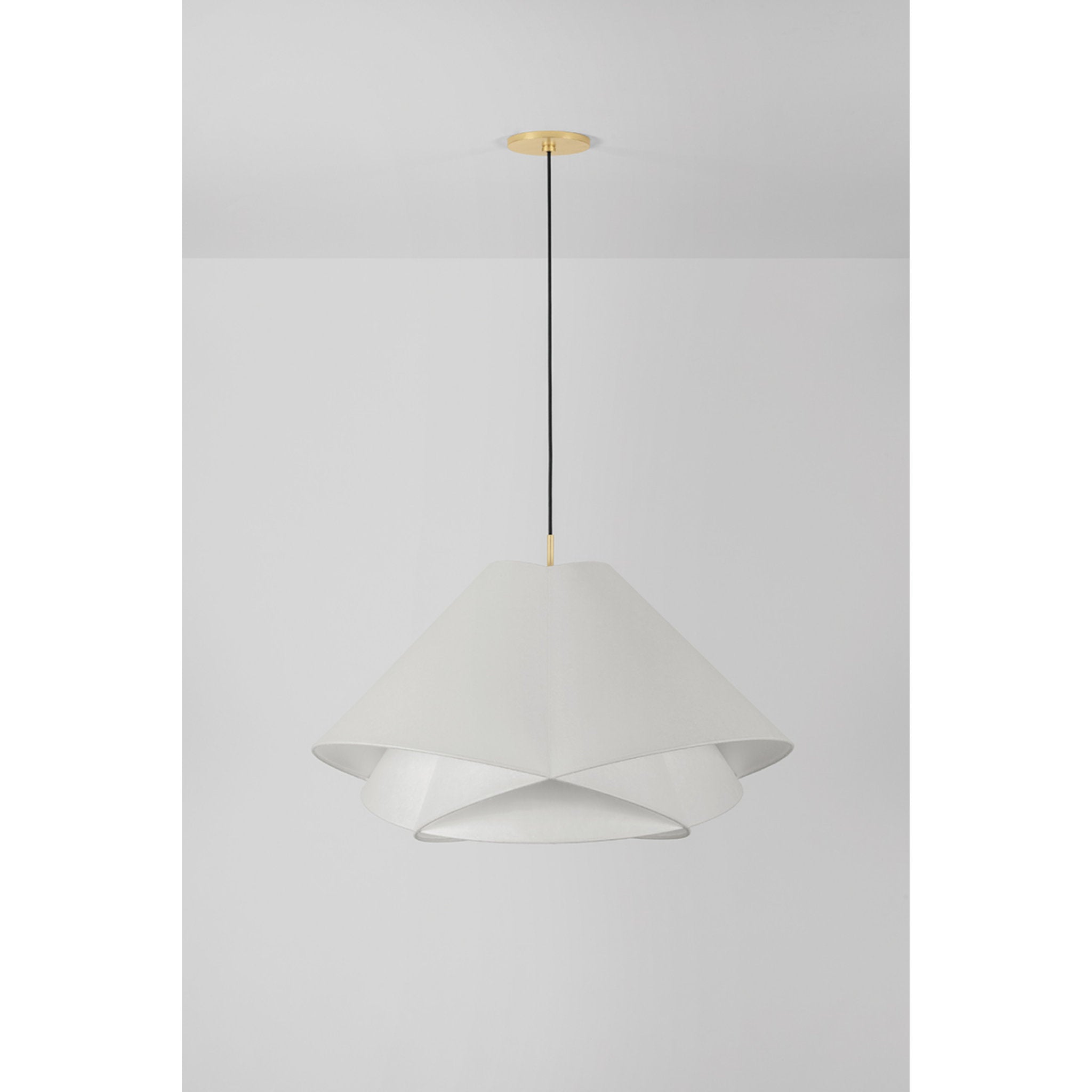 Edna 1-Light Pendant in Vintage Gold Leaf 34.5W x 22.25H