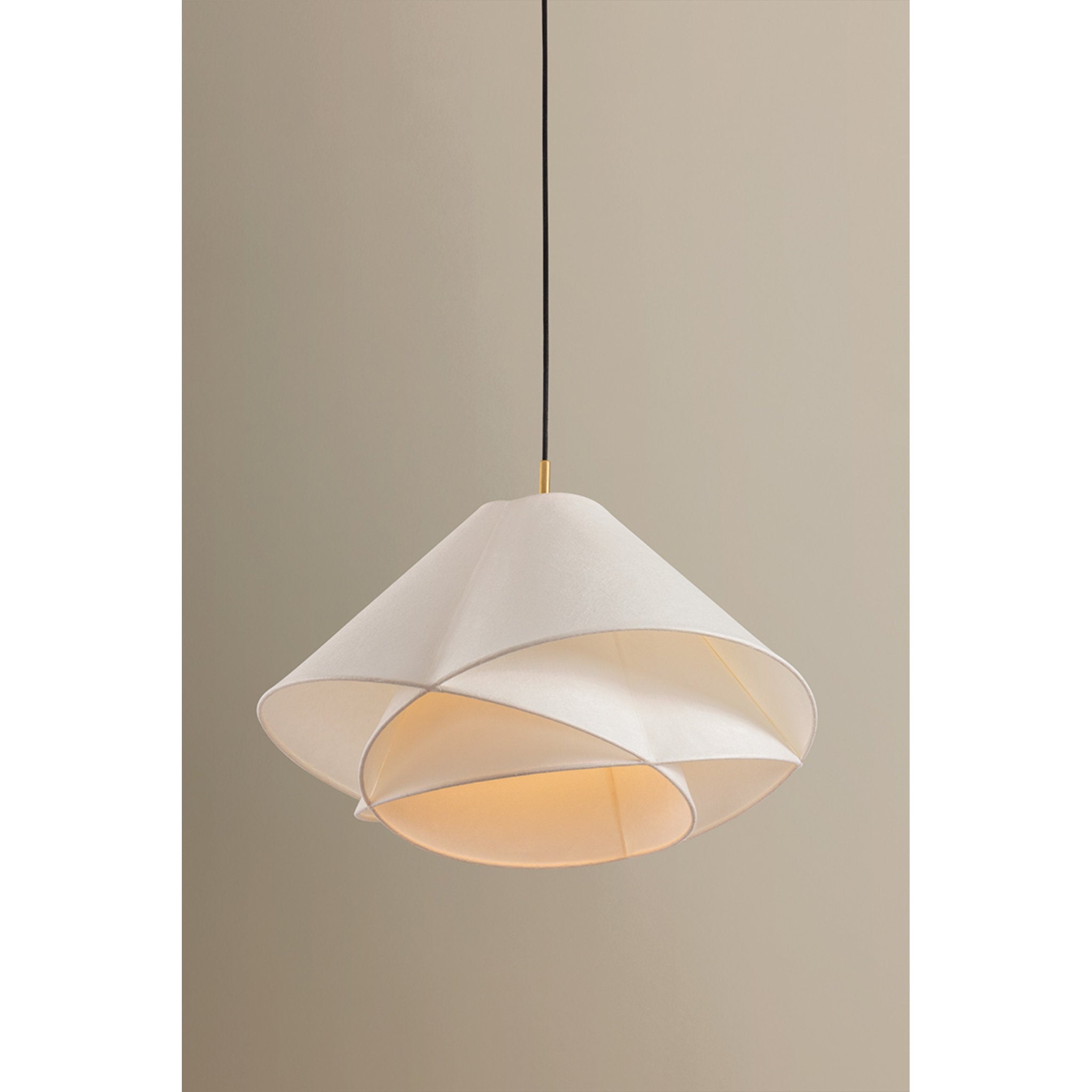 Edna 1-Light Pendant in Vintage Gold Leaf 34.5W x 22.25H
