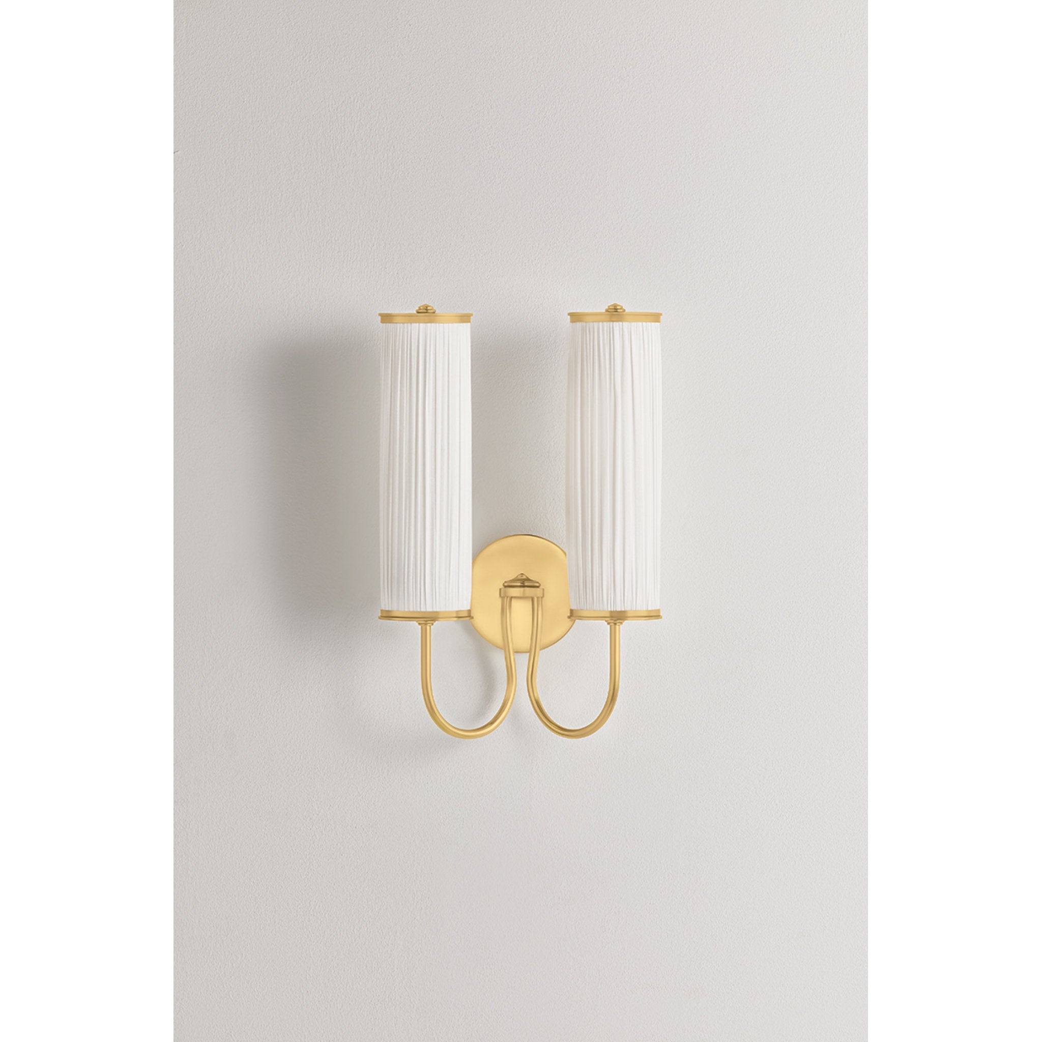 Elaine 2-Light Wall Sconce in Aged Brass by Augusta Hoffman 10.25W x 16.5H