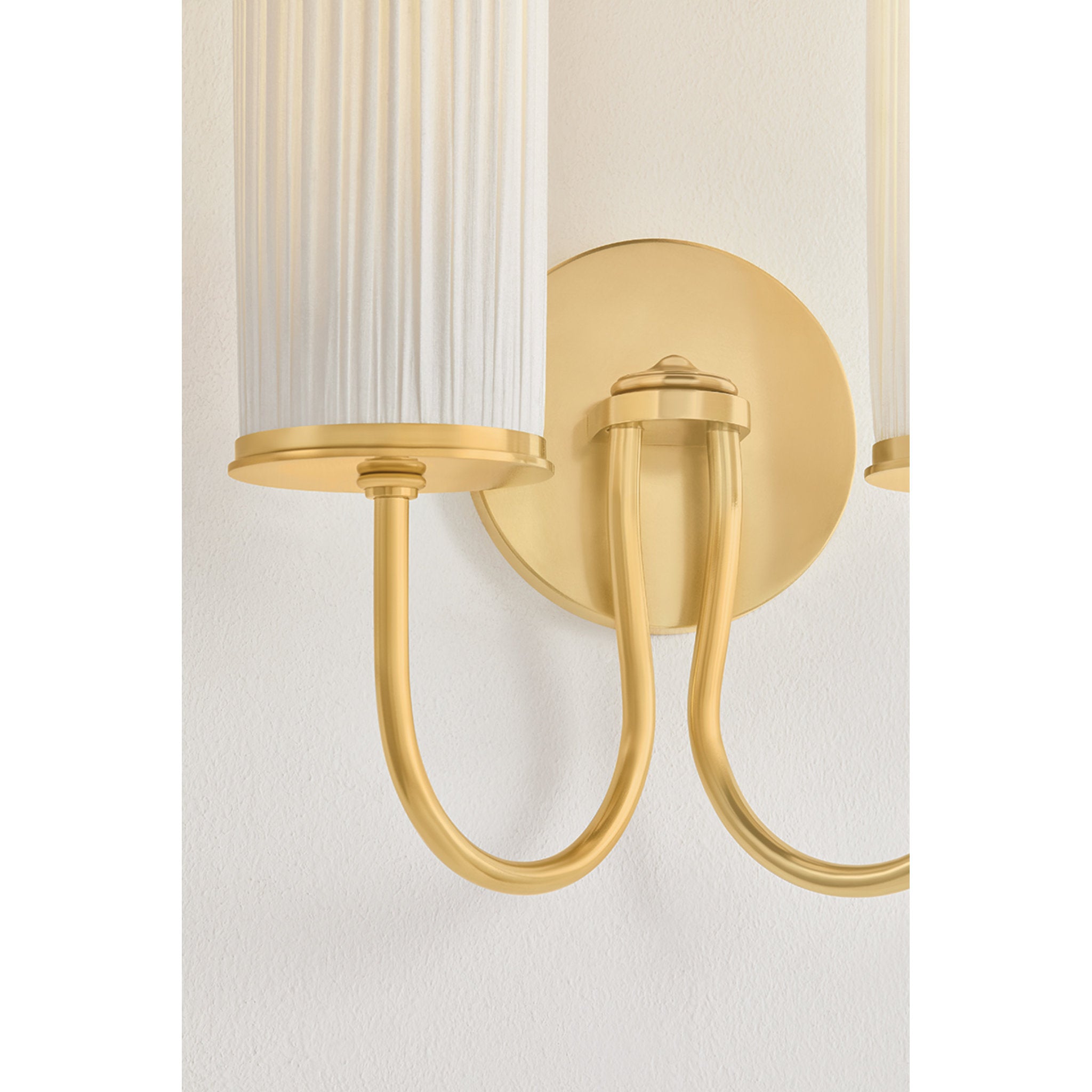 Elaine 2-Light Wall Sconce in Aged Brass by Augusta Hoffman 10.25W x 16.5H
