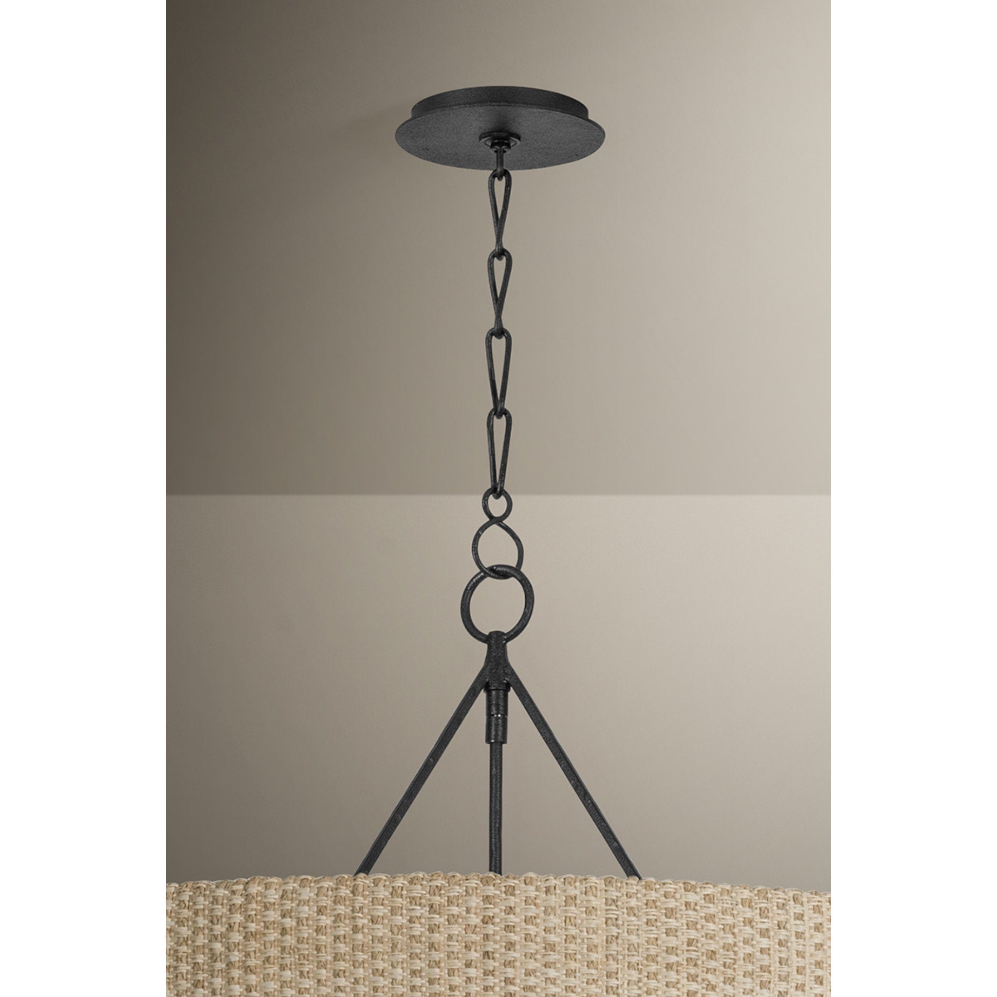 Elias 6-Light Chandelier in Forged Iron 38W x 30.75H