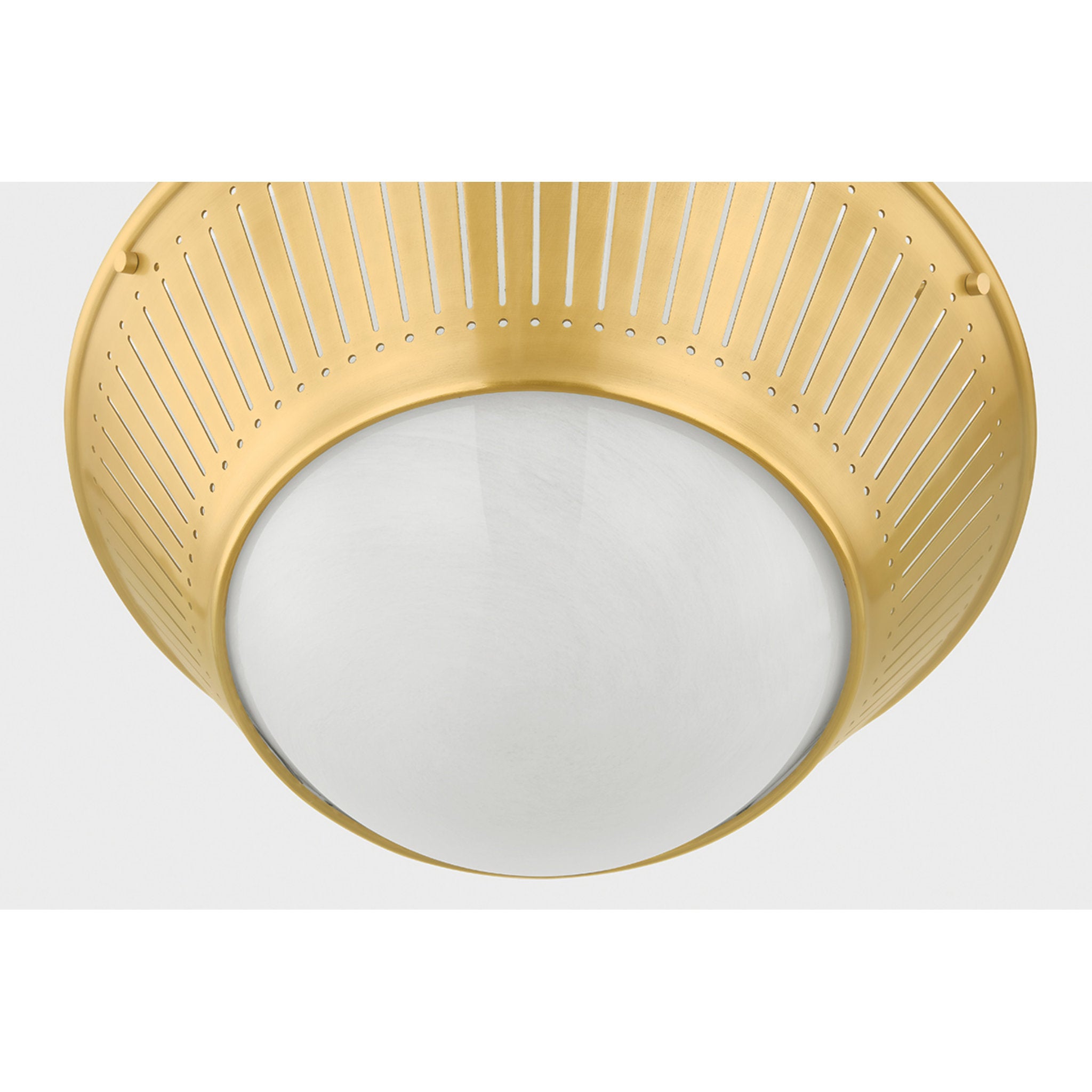 Elsmere 1-Light Flush Mount in Aged Brass 14.25W x 8H