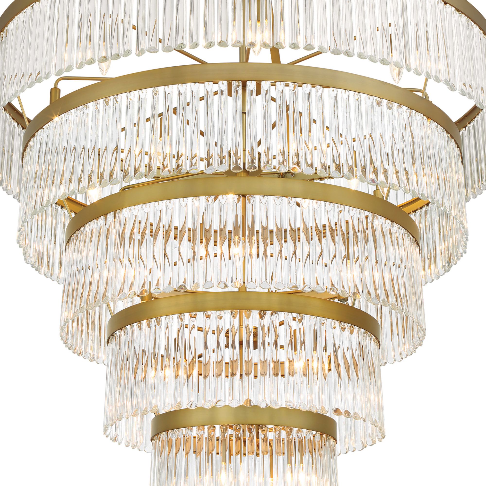 Emory 30 Light Modern Gold Chandelier Clear Glass 48"W x 72"H x 48"D