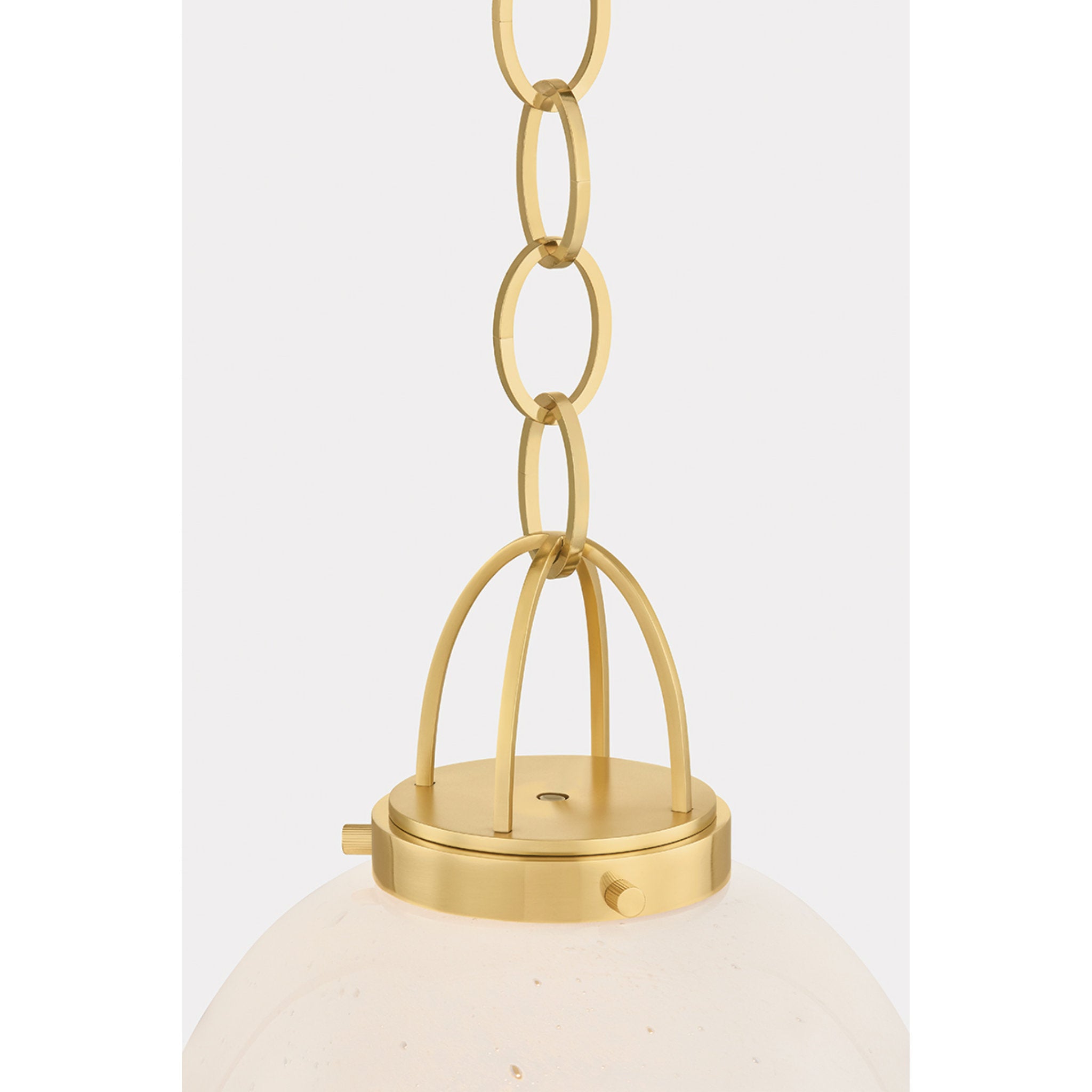 Enosburg 1-Light Pendant in Aged Brass 11W x 18.75H