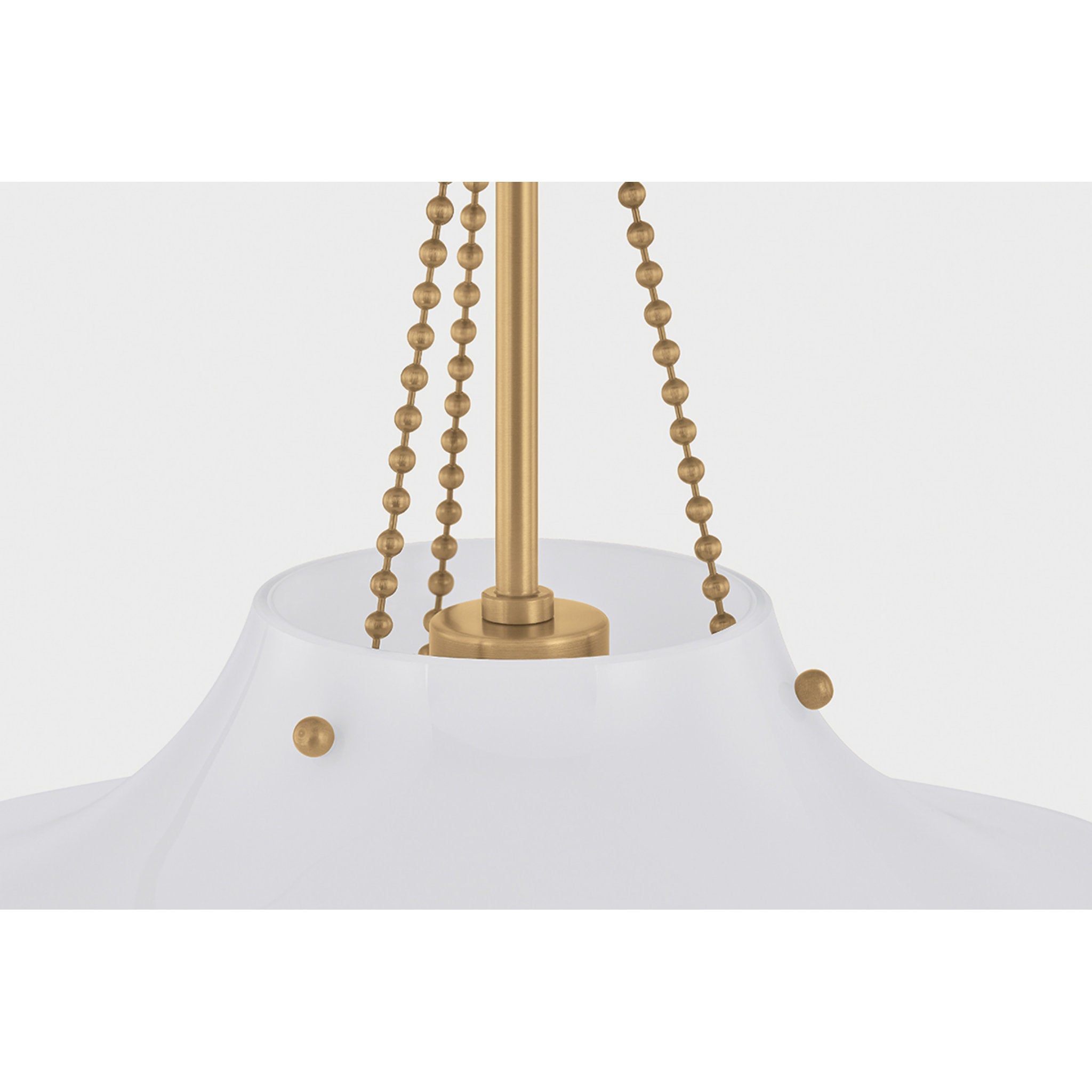 Era 1-Light Pendant in Patina Brass by Lauren Liess 14W x 14H