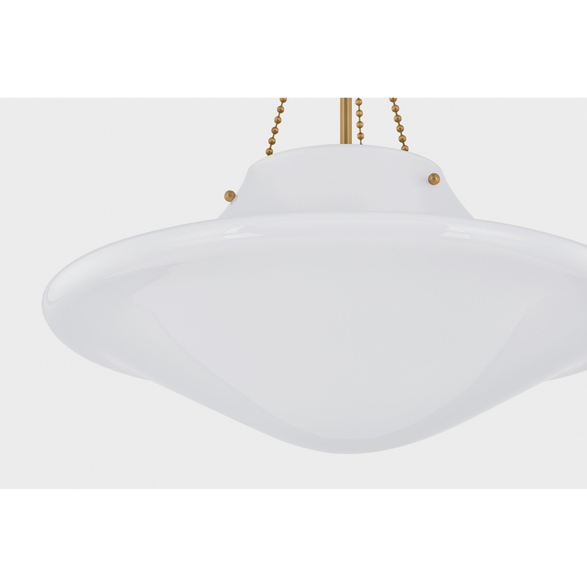 Era 1-Light Pendant in Patina Brass by Lauren Liess 18W x 17.75H