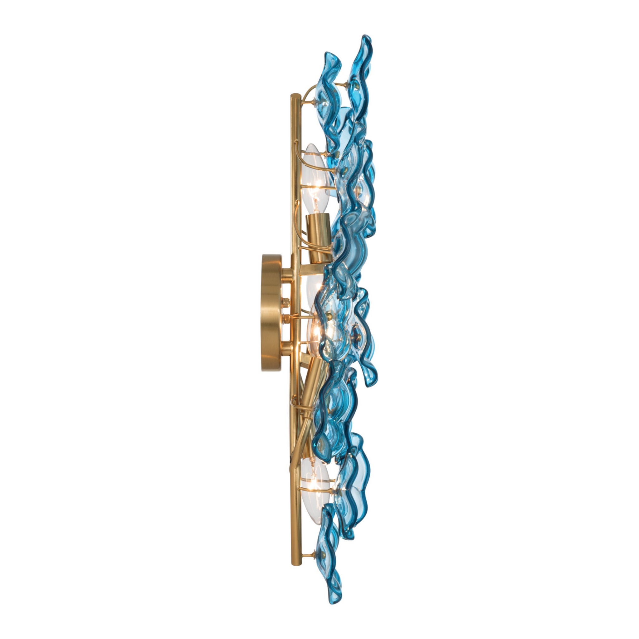 Esme 23'' Aged Brass Sconce Blue 23"W x 10"H x 5"D