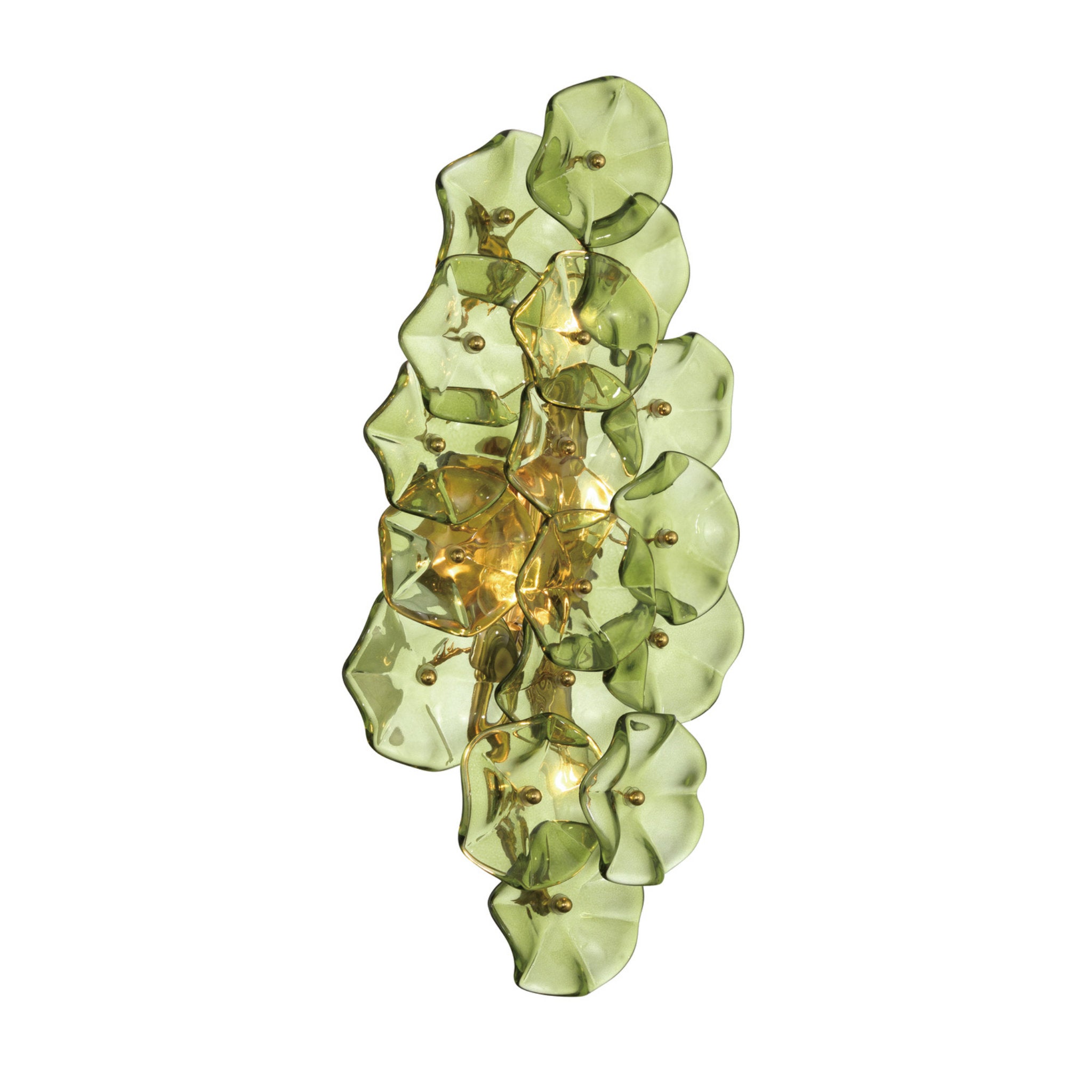 Esme 23'' Aged Brass Sconce Green 23"W x 10"H x 5"D