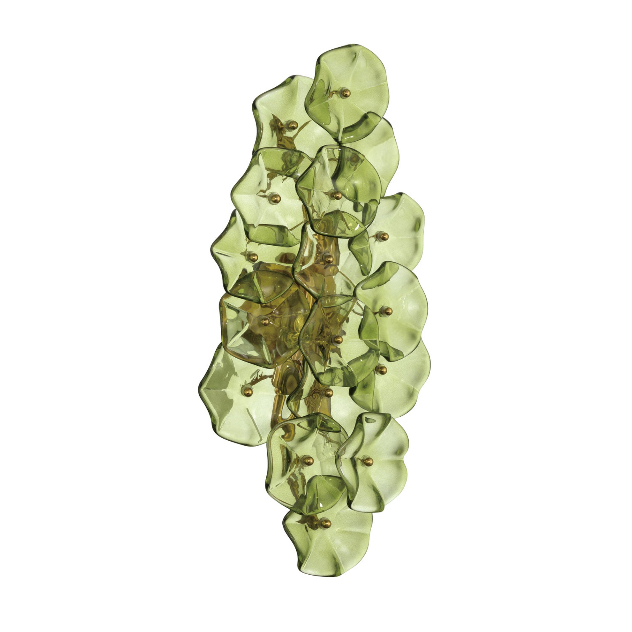 Esme 23'' Aged Brass Sconce Green 23"W x 10"H x 5"D