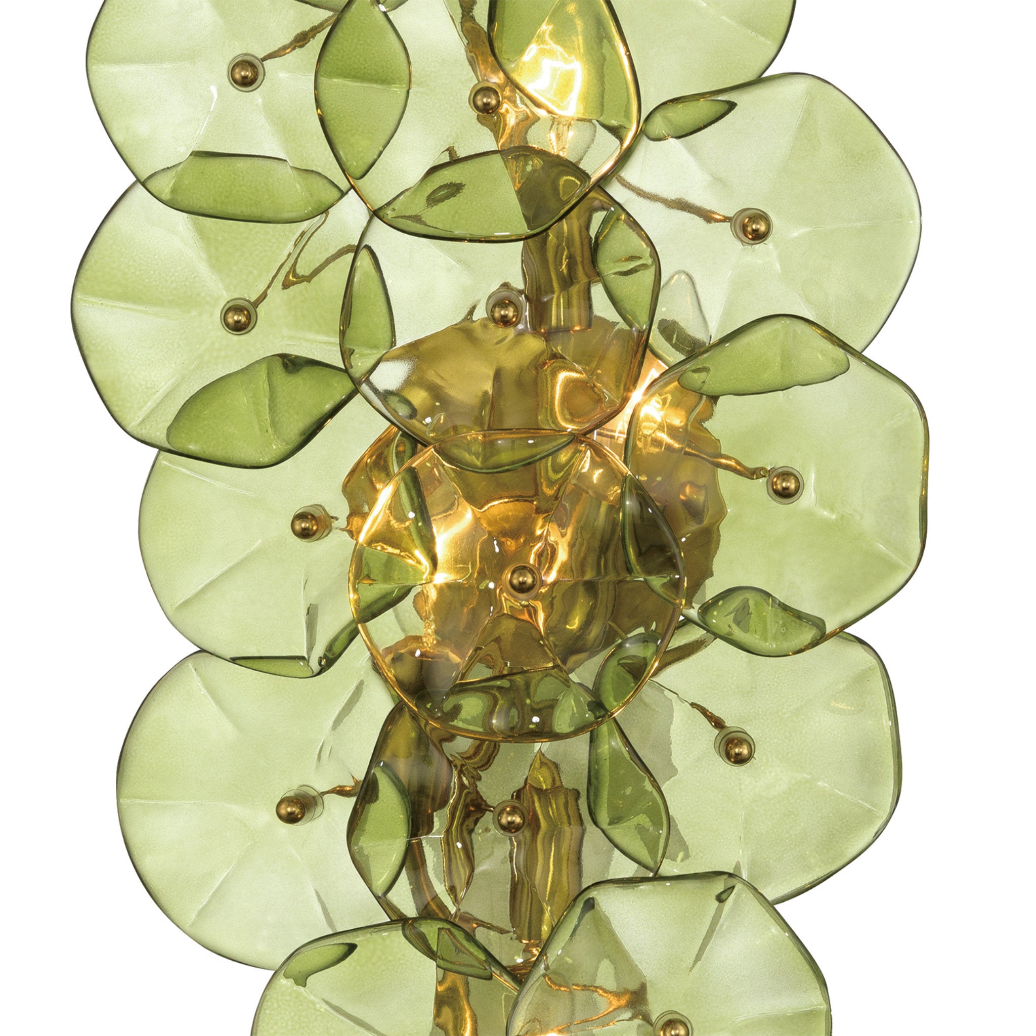 Esme 23'' Aged Brass Sconce Green 23"W x 10"H x 5"D