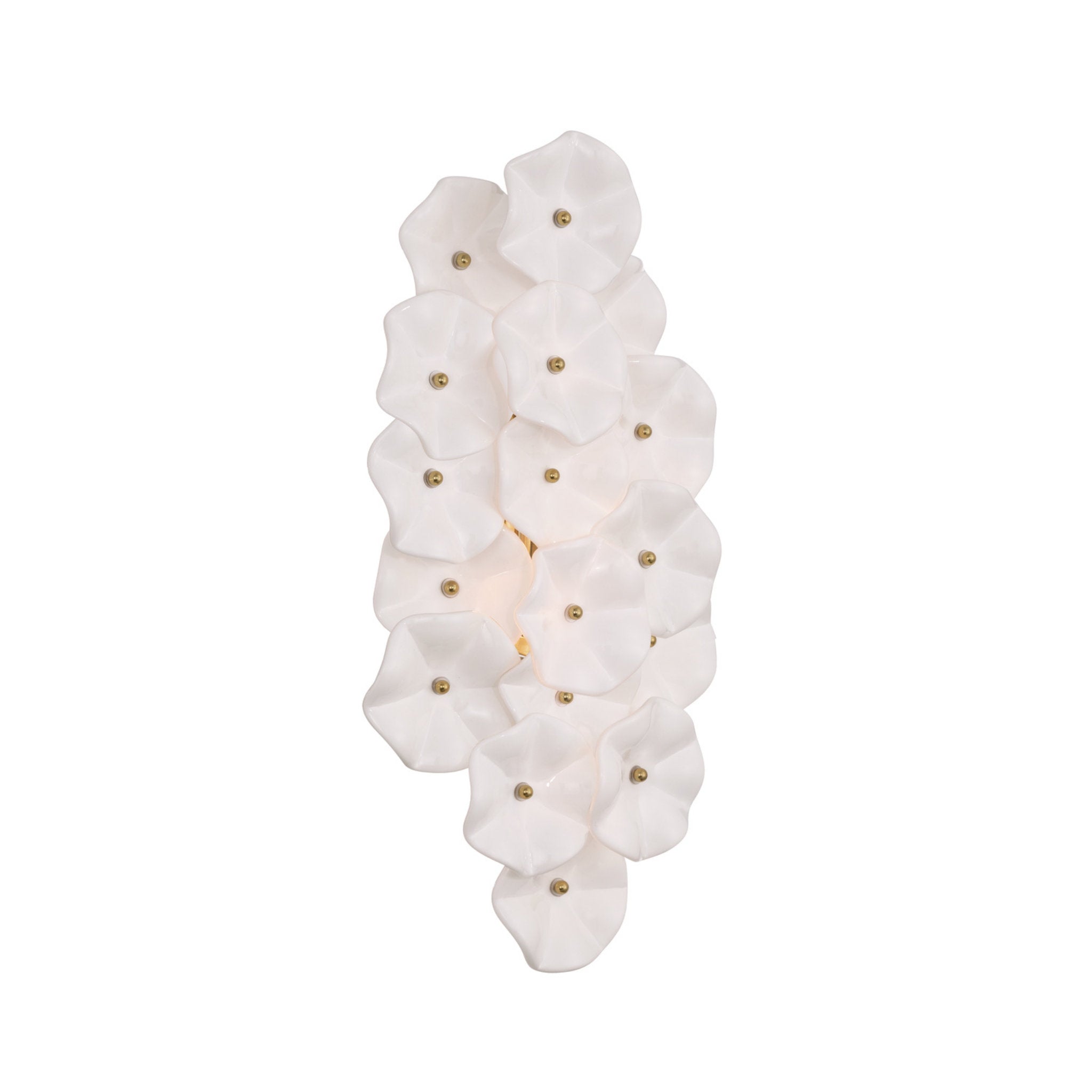 Esme 23'' Aged Brass Sconce White 23"W x 10"H x 5"D