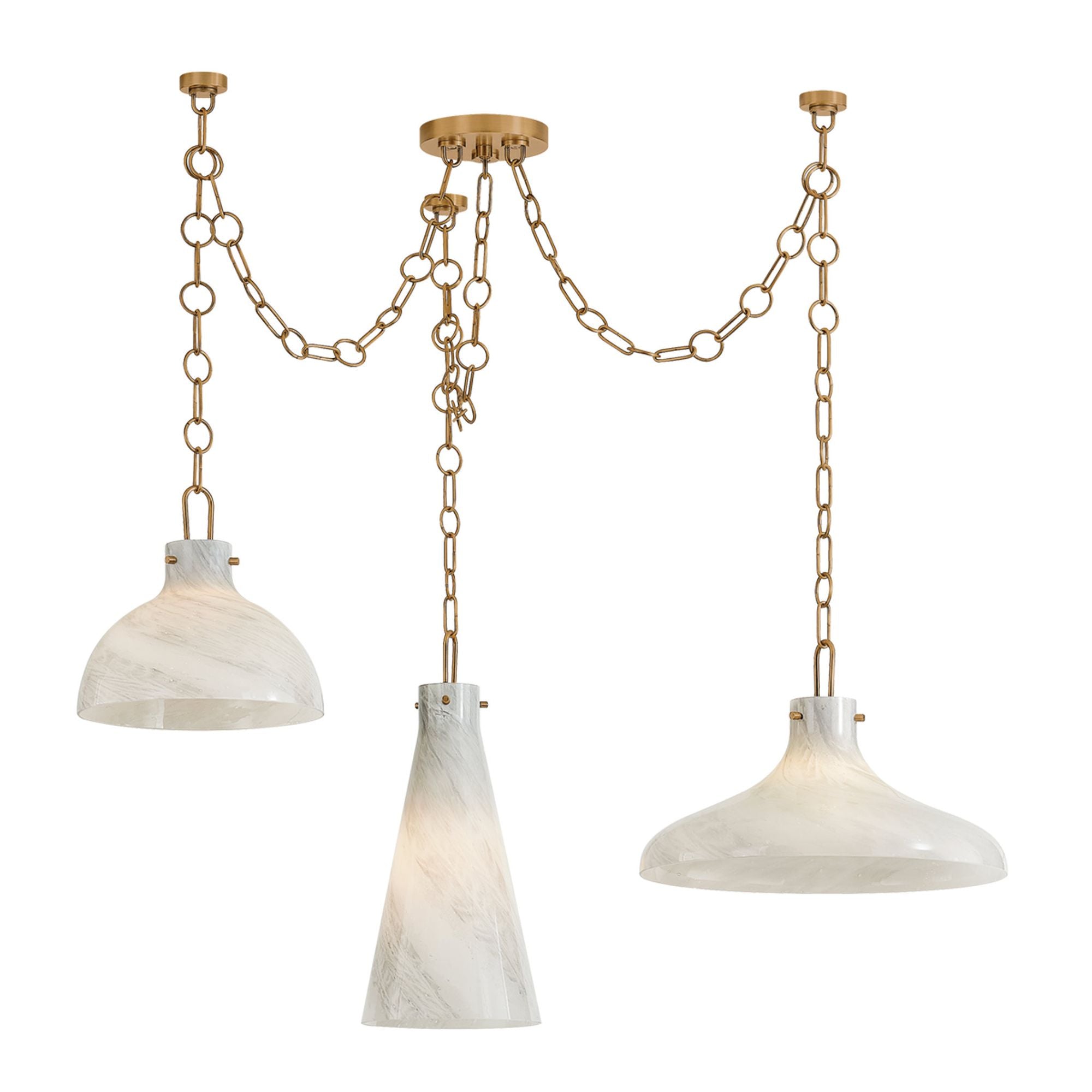 Joaquin Chandelier 3-Light LED in  Patina Brass 41.75W x 27.5H