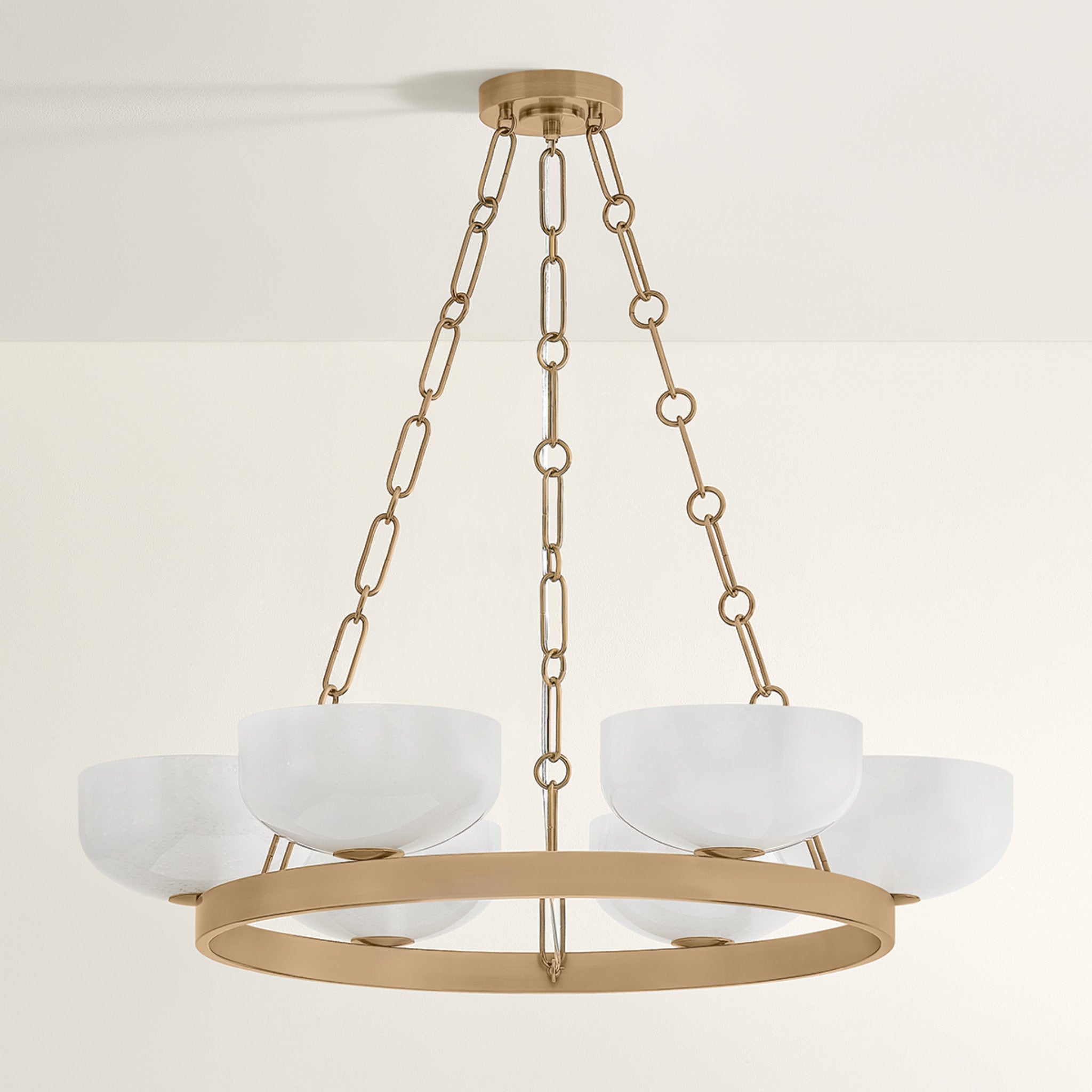 Caelum 6-Light Chandelier in Patina Brass 32.25W x 6H