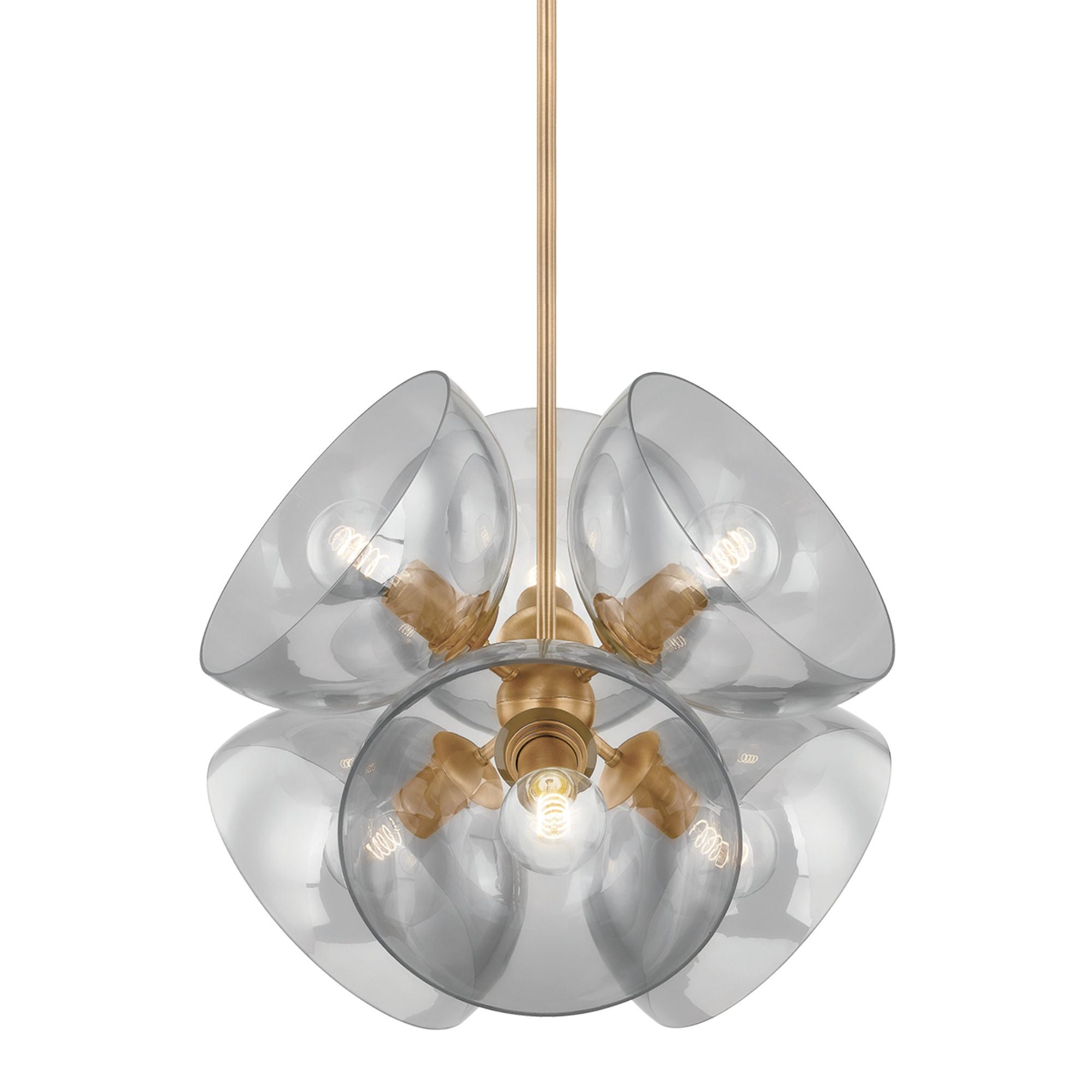 Salix Pendant 6-Light LED in  Patina Brass 22.25L x 22.25W x 21H