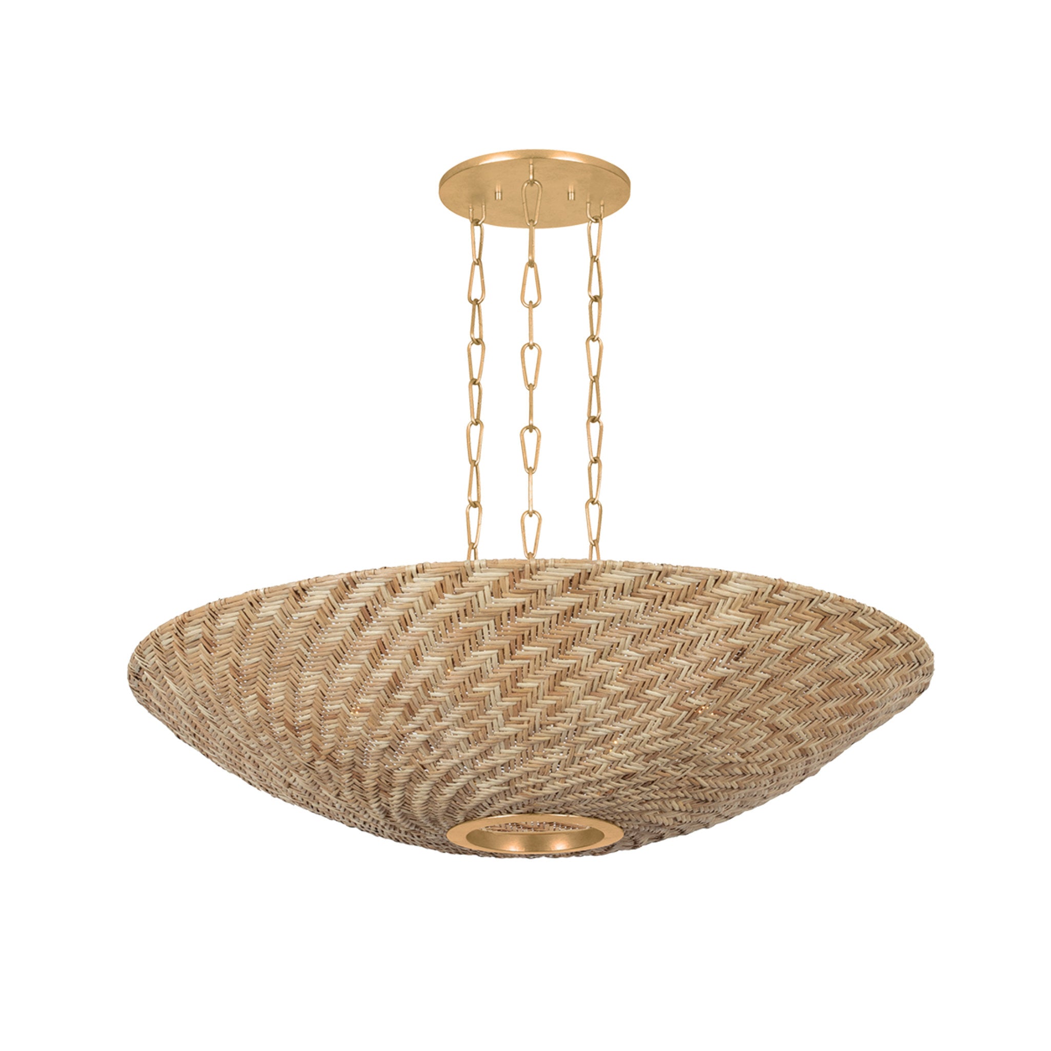 Ollie 6-Light Chandelier in Vintage Gold Leaf 40.25W x 9.25H
