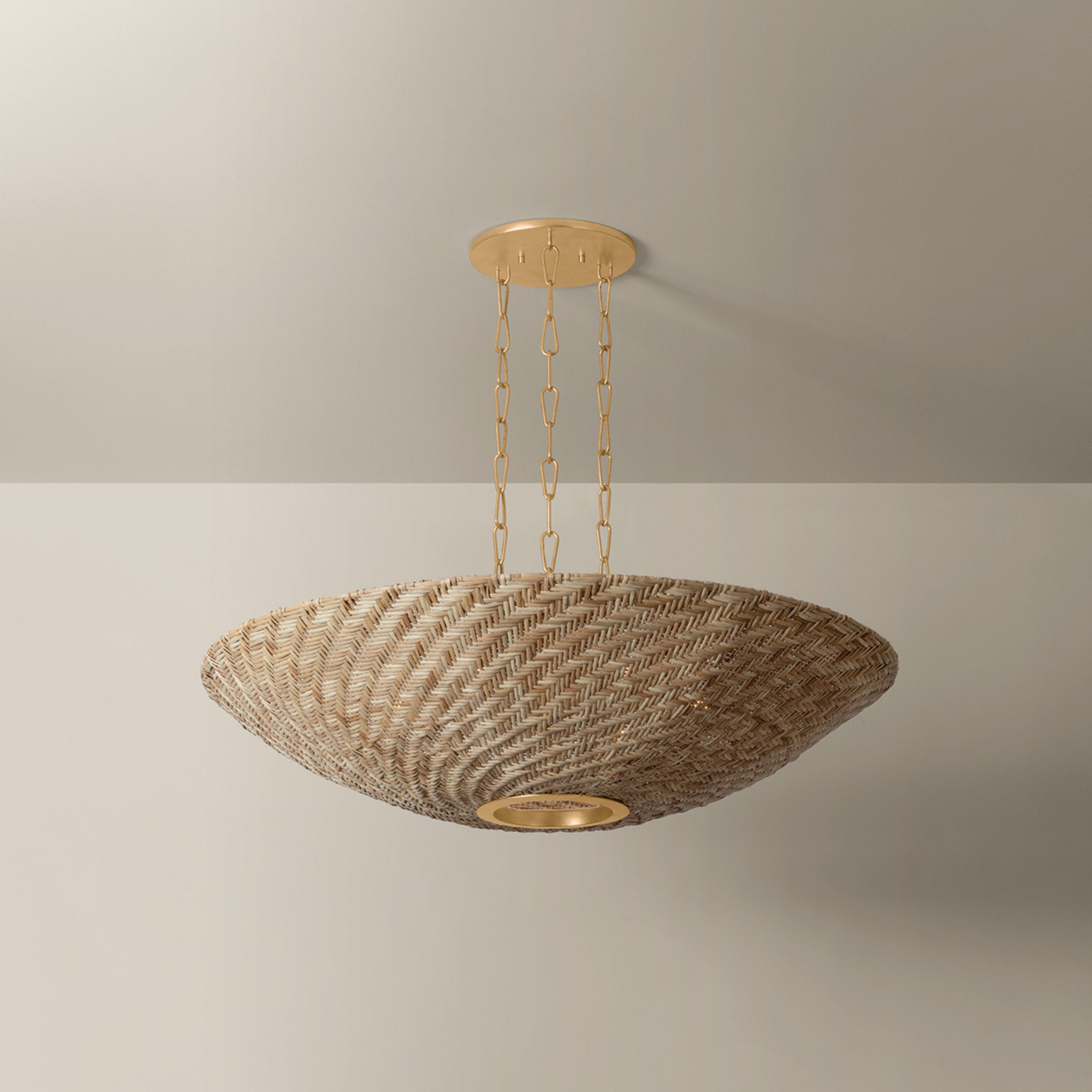 Ollie 6-Light Chandelier in Vintage Gold Leaf 40.25W x 9.25H