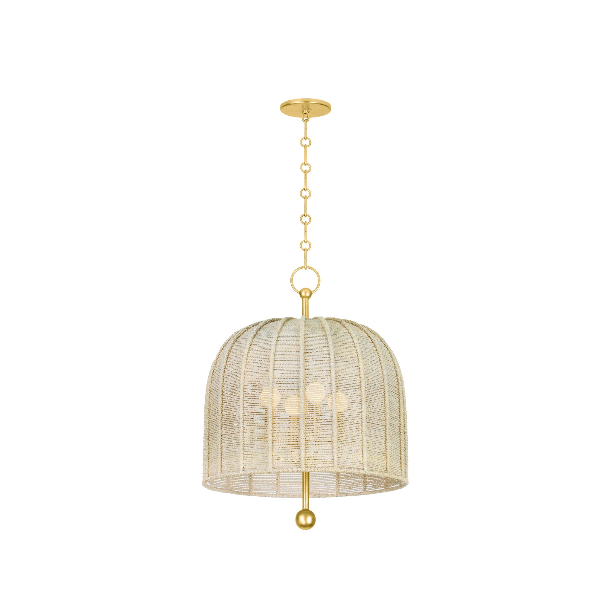 Lonnie Pendant 4-Light LED in  Vintage Gold Leaf 20L x 20W x 26.25H
