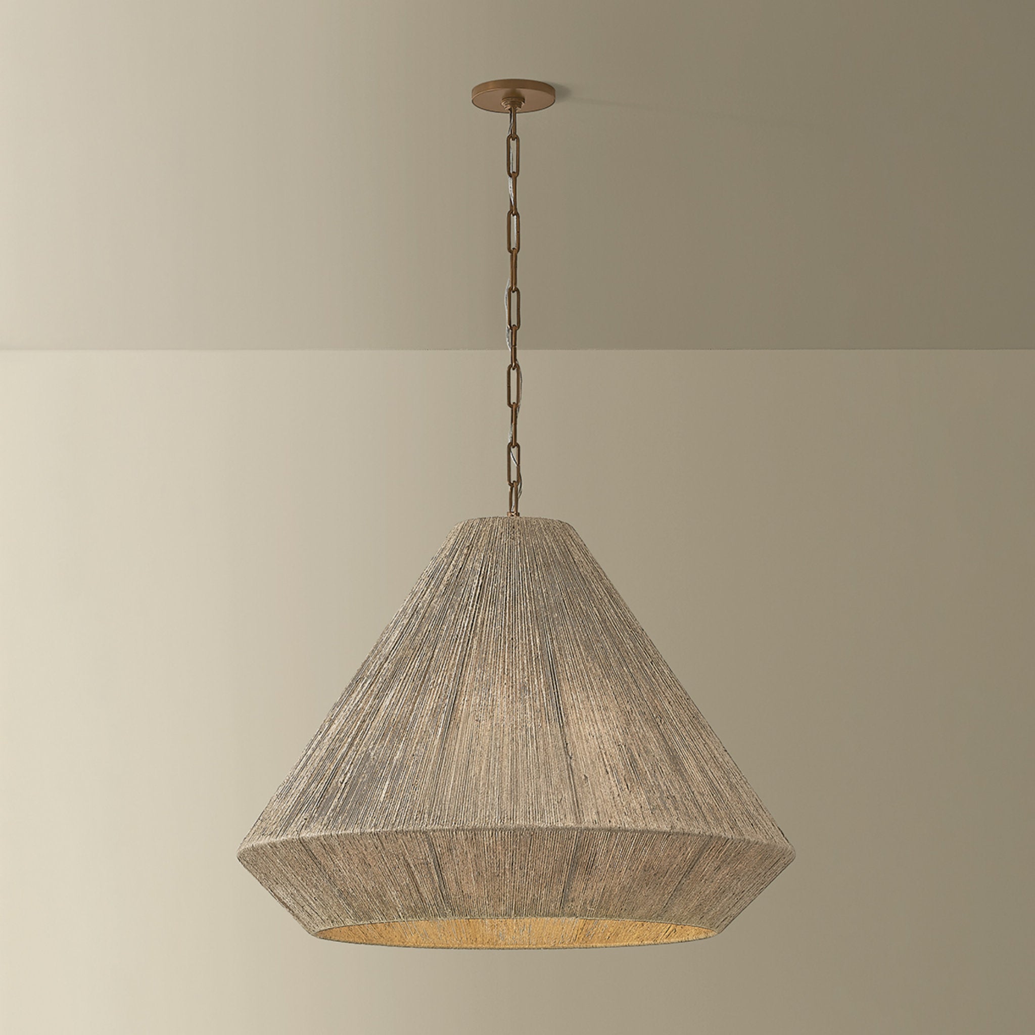 Keats 4-Light Pendant in Patina Brass 30W x 24.75H