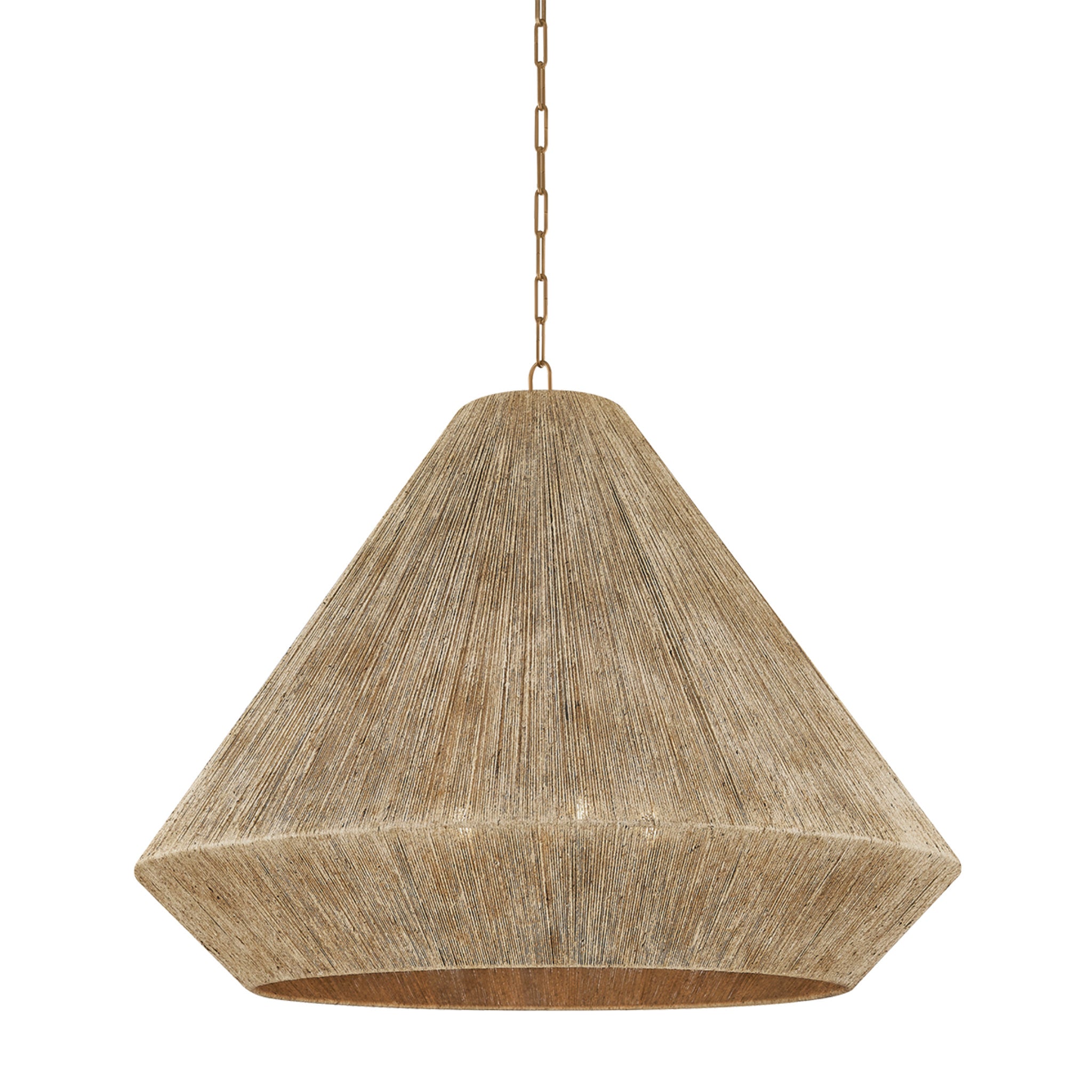 Keats 5-Light Pendant in Patina Brass 40W x 31.5H