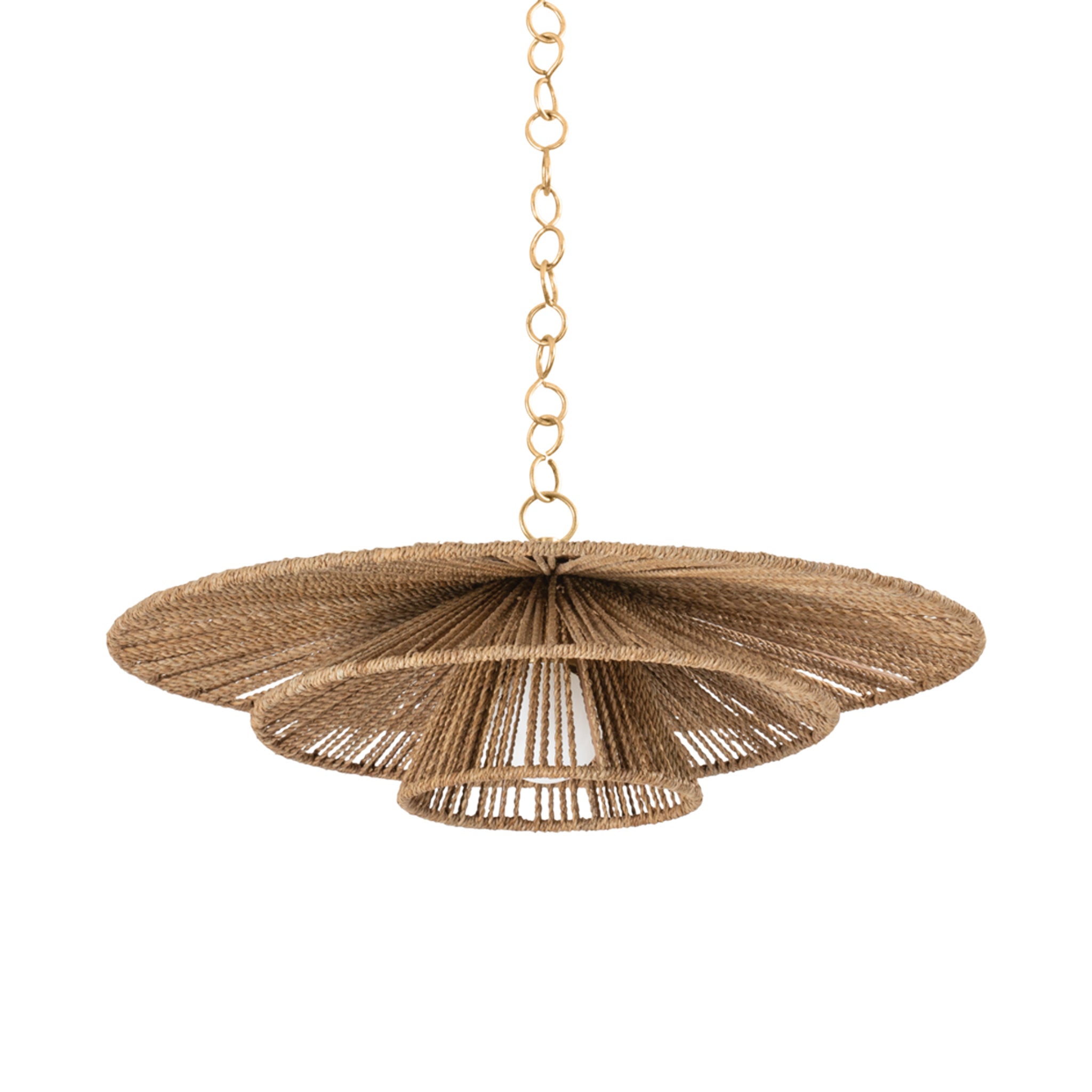 Levan Pendant 1-Light LED in  Vintage Gold Leaf 24L x 24W x 8.75H