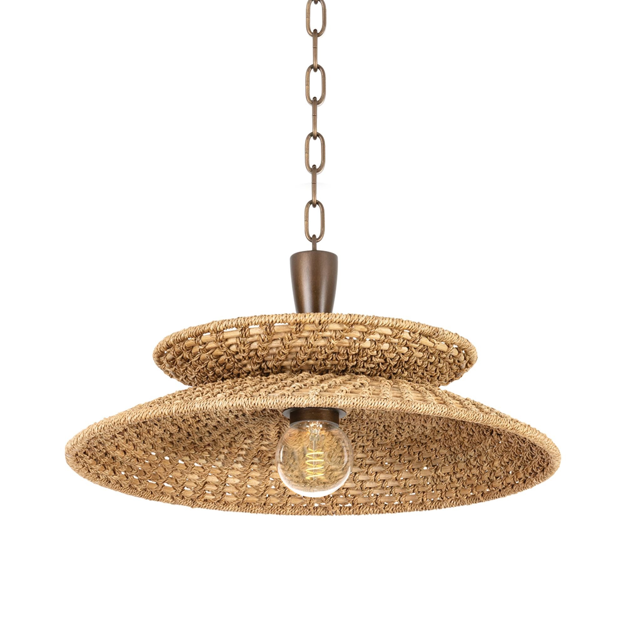 Landry Pendant 1-Light LED in  Bronze Leaf 20L x 20W x 10H