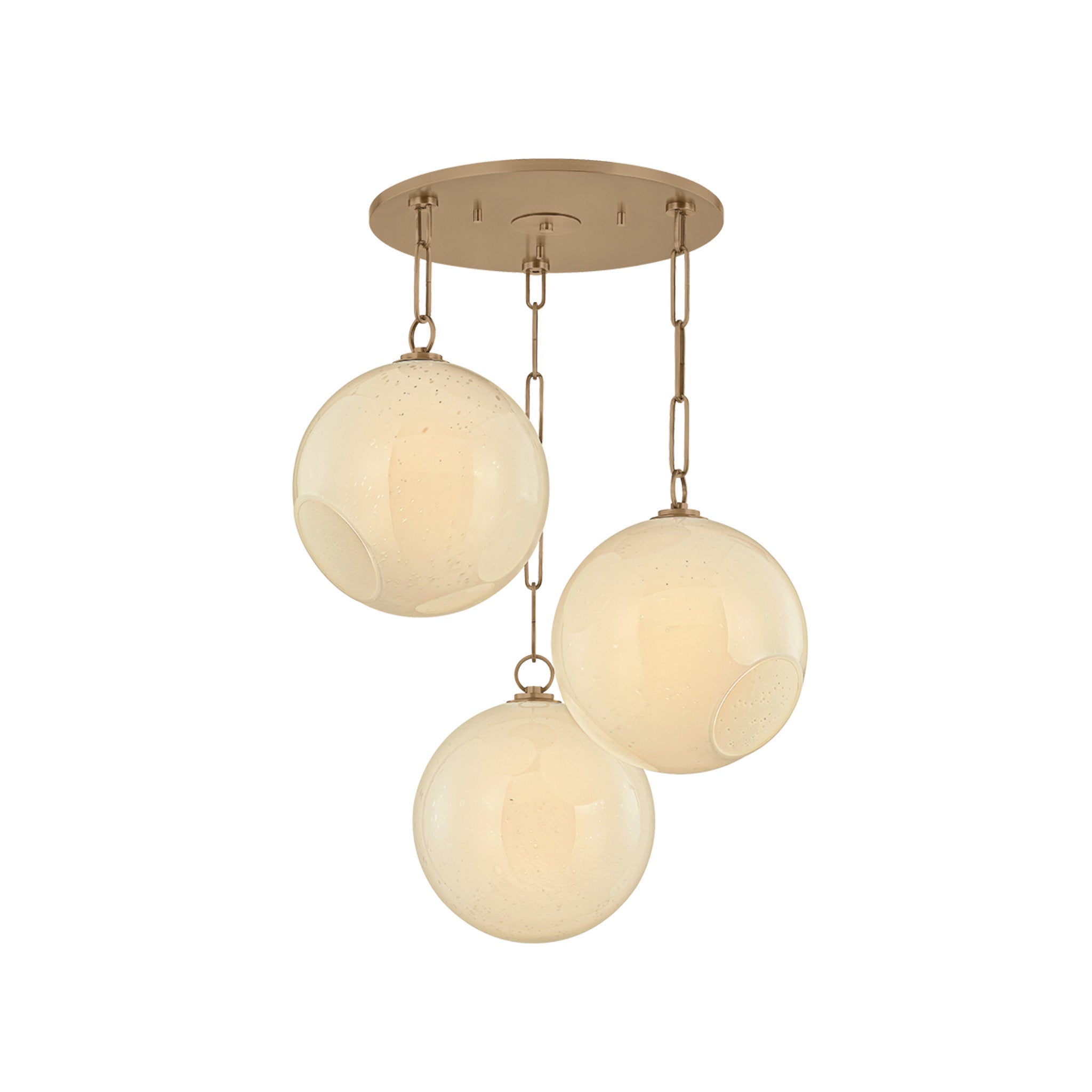 Bramble 3-Light Chandelier in Patina Brass 26W x 14.25H